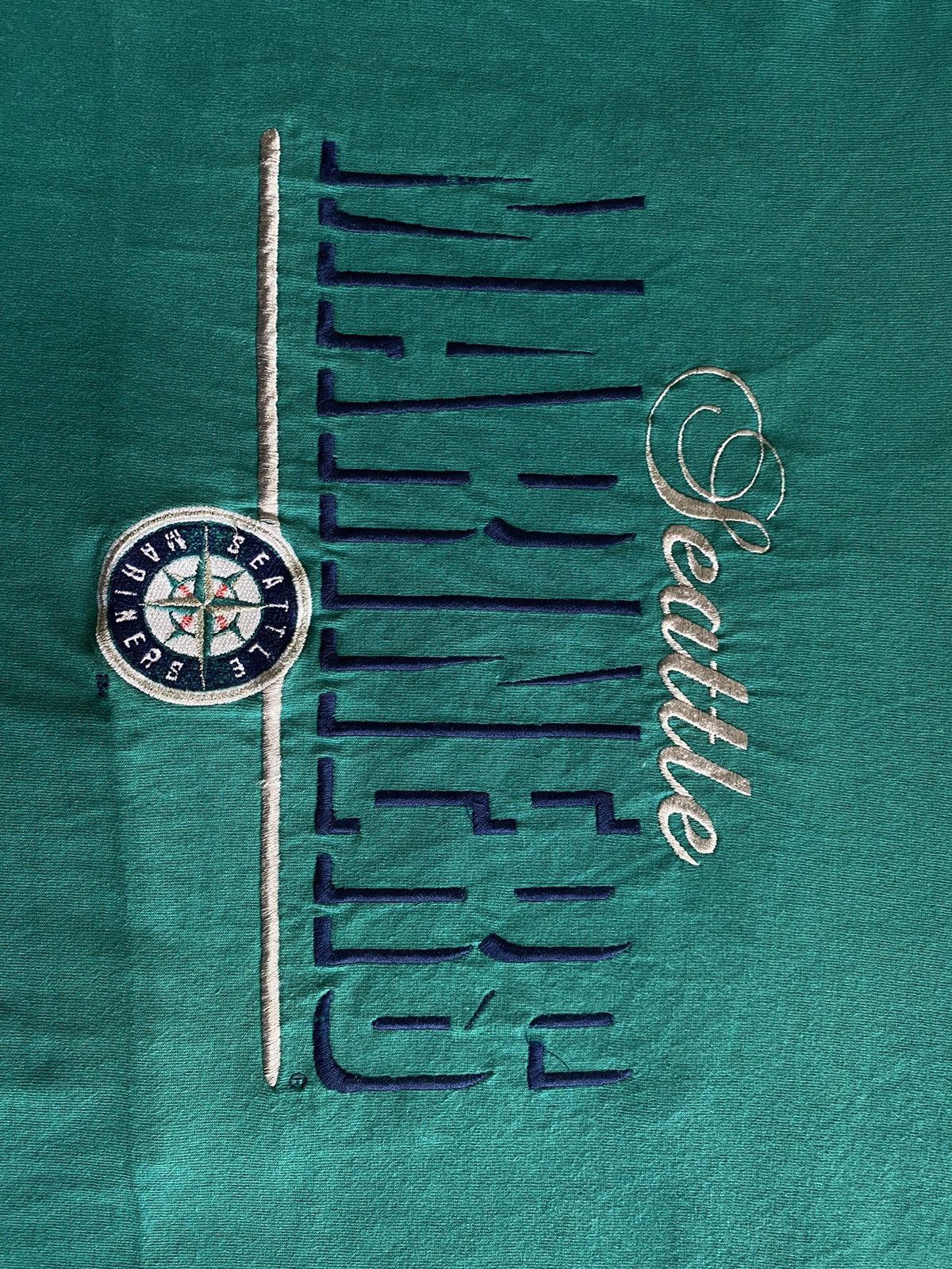 Logo 7 × NFL × Vintage VTG 90s Logo 7 Seattle Marines Shirt Embroided Tee Size US XL / EU 56 / 4 - 2 Thumbnail