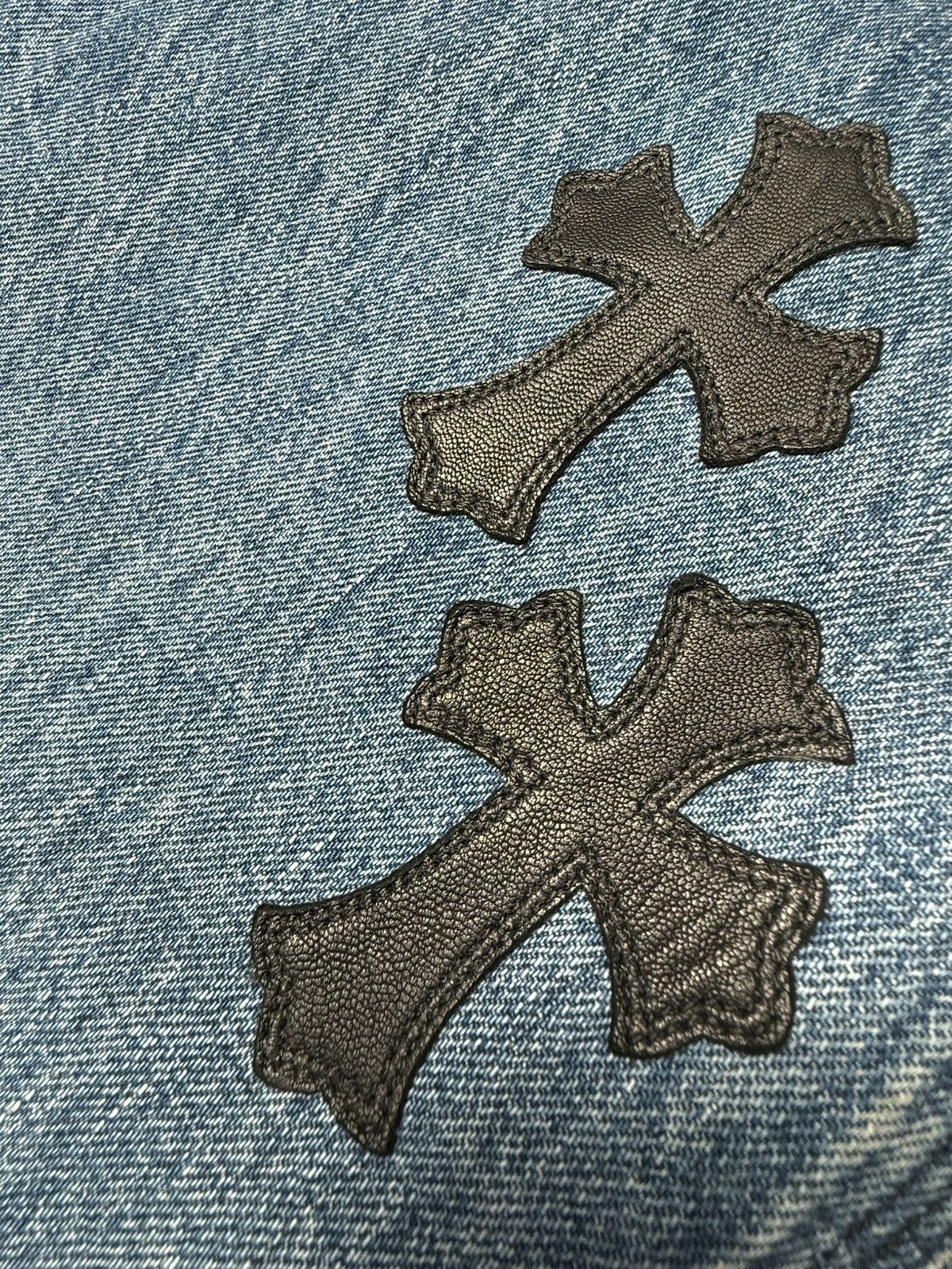 Chrome Hearts Chrome Hearts Black Cross Patch Blue Carpenter Jeans Size US 32 / EU 48 - 21 Thumbnail