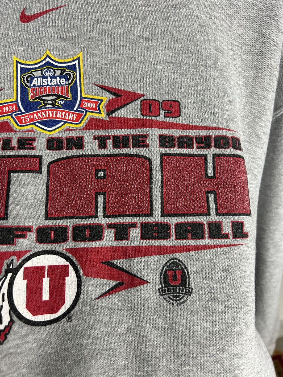 Nike Nike Utah Utes Football 2009 Sugar Bowl Hoodie Size L Size US L / EU 52-54 / 3 - 7 Thumbnail