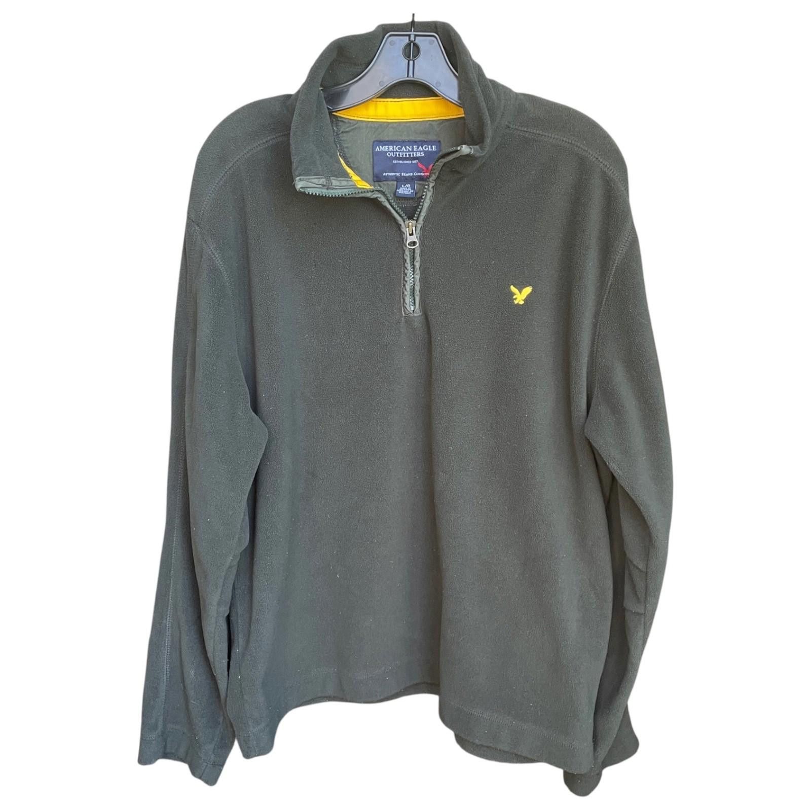 American Eagle Outfitters American Eagle Outfitters Mens LG 1/4 Zip Fleece Pullover Size US L / EU 52-54 / 3 - 1 Thumbnail
