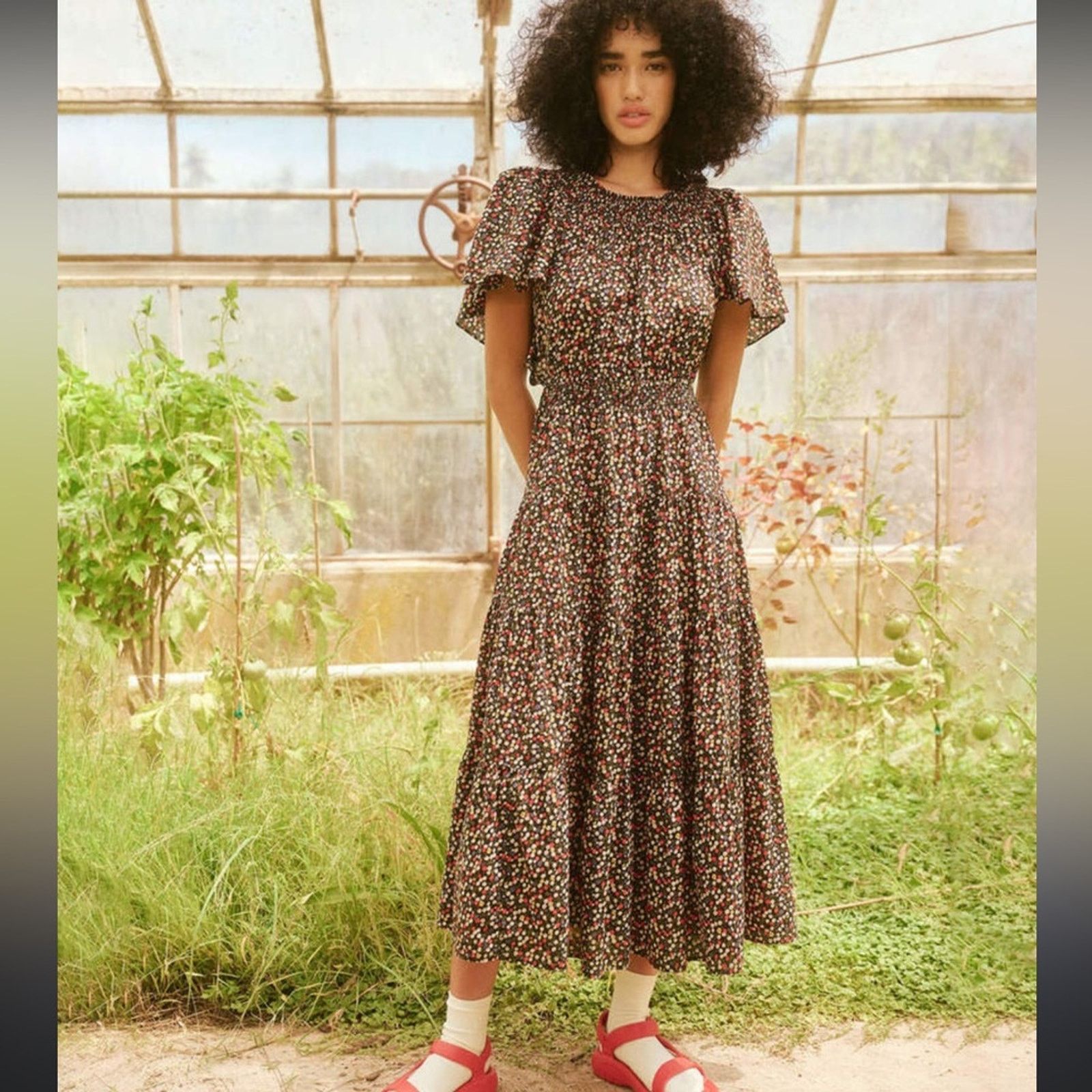 THE GREAT The Great The Creek Dress - Size 0 - Dark Navy Wildflower Size XS / US 0-2 / IT 36-38 - 2 Thumbnail