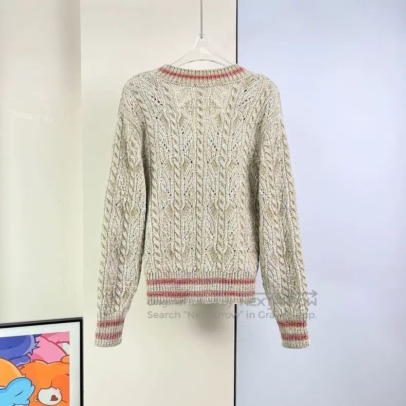 Chanel Chanel 22B gold silk V-neck knit sweater Size XXS / US 00 / IT 34 - 2 Thumbnail