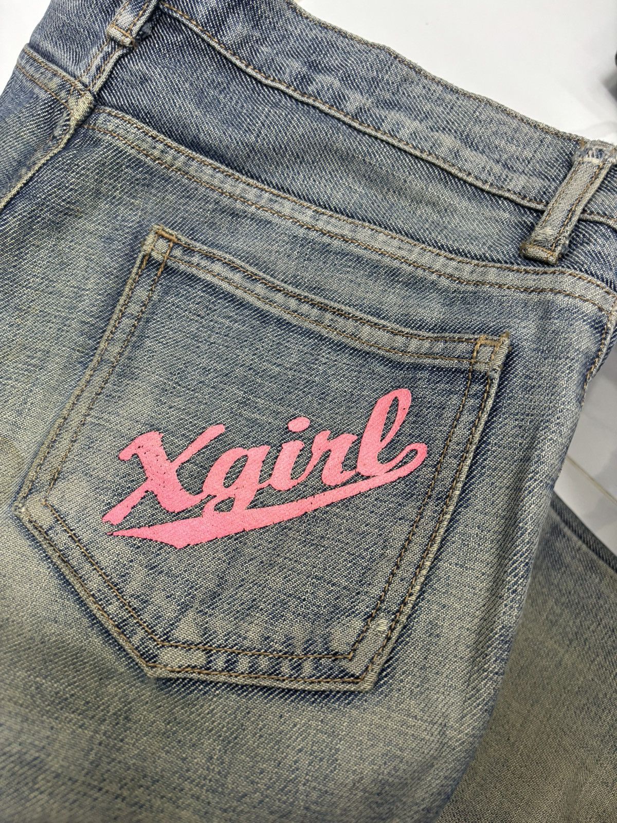 If Six Was Nine 🔥X-Girl Rusty Distressed Denim Jeans Size 28" / US 6 / IT 42 - 9 Thumbnail