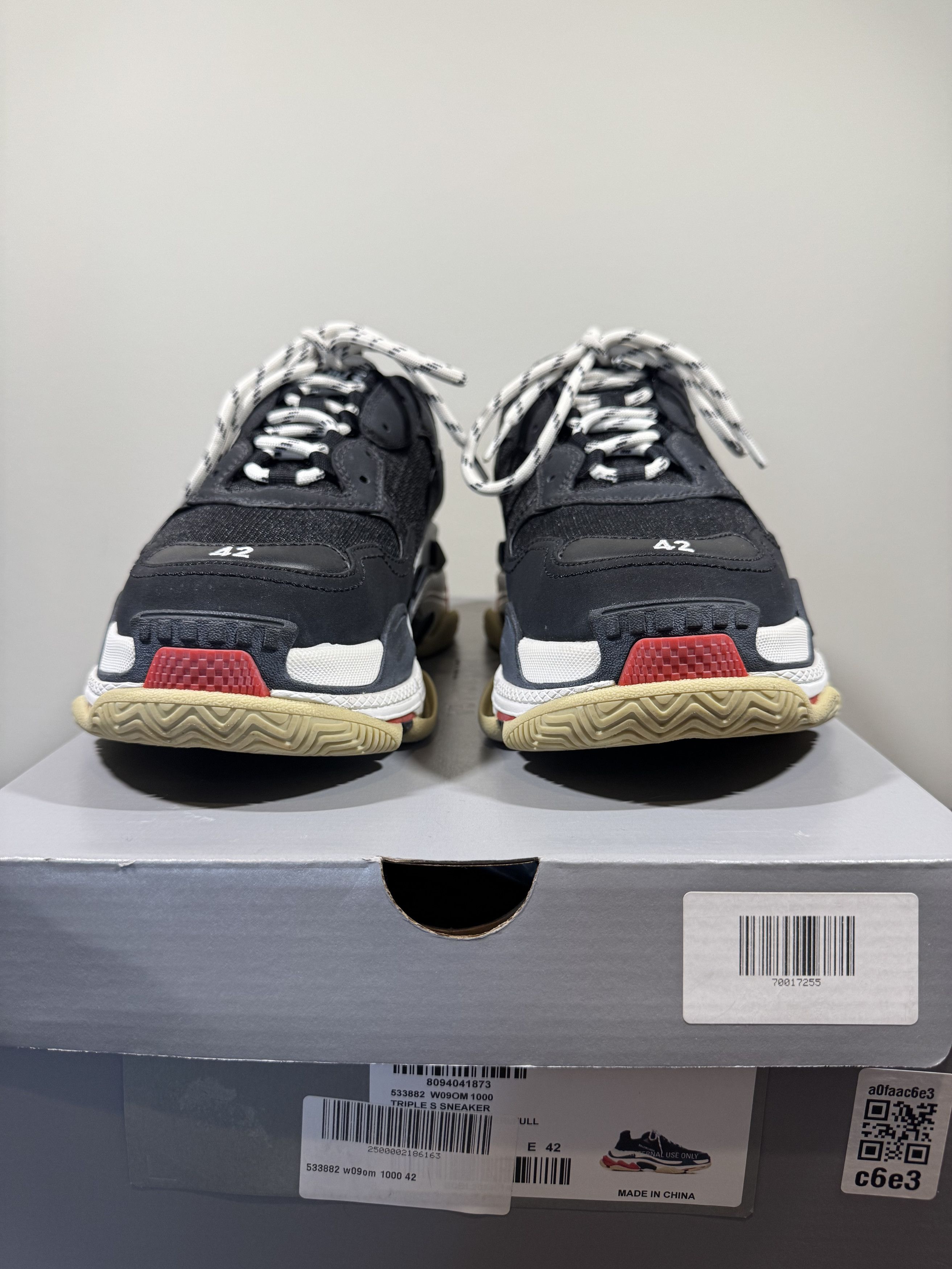 Balenciaga Balenciaga Triple S Black / Red / White EU 42 / US 9 Size US 9 / EU 42 - 3 Thumbnail