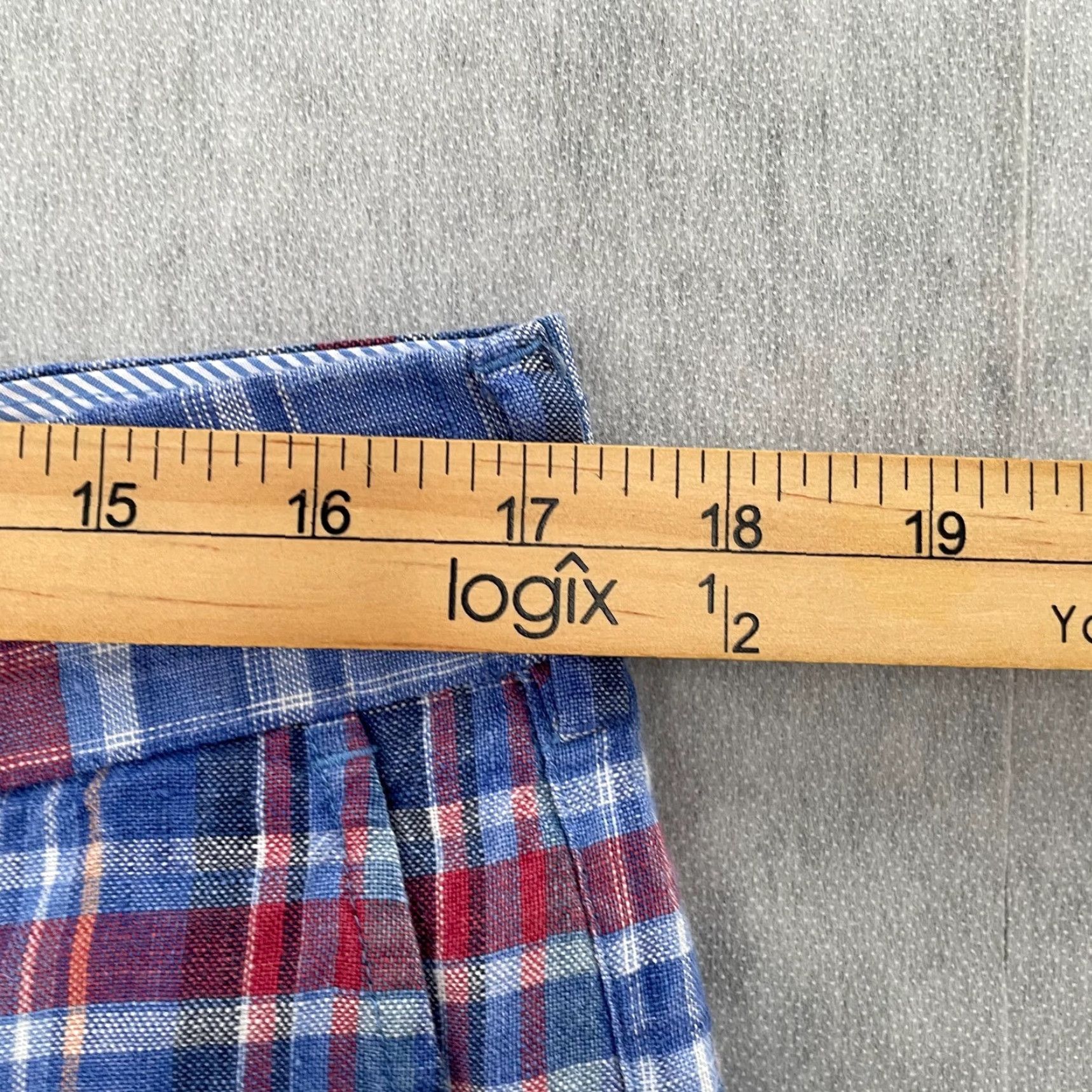 Peter Millar Peter Millar Shorts Mens 34 Blue Plaid Linen Crown Sport Golf Chino Size US 34 / EU 50 - 6 Thumbnail