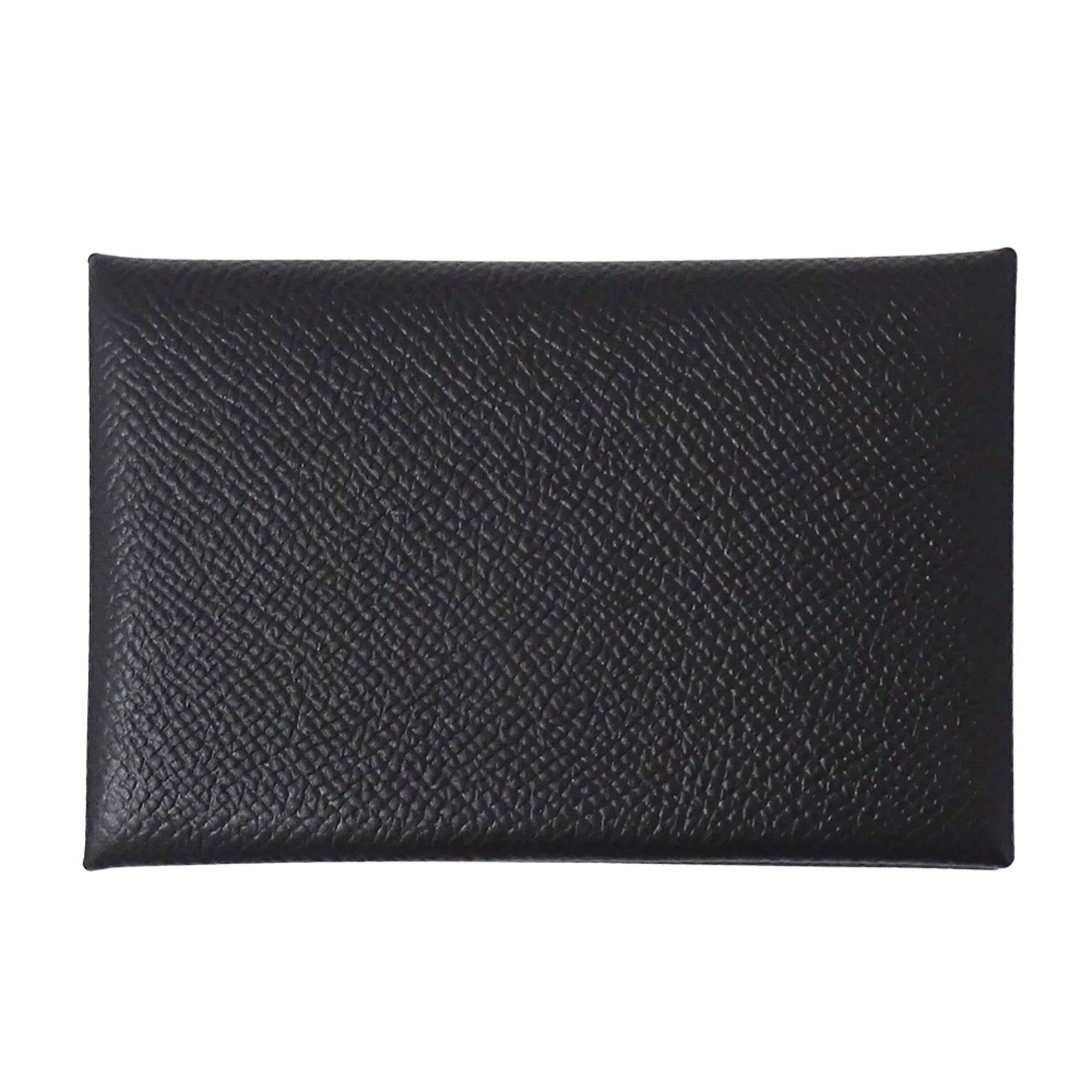 Hermes Hermes Business Card Holder/Card Case for Women and Men, Brand Calvi, Veau Epsom Leather, Black, Silver Hardware, Pass Case, Holder, □I Stamp Size ONE SIZE - 1 Thumbnail