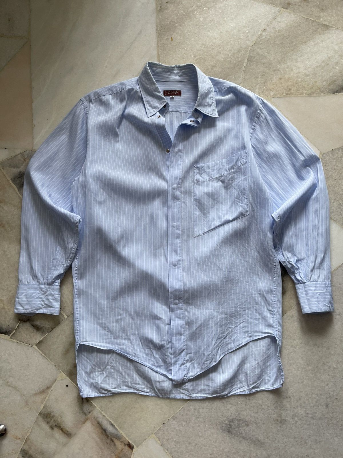 Thierry Mugler 80s Thierry Mugler Paris Stripe Shirt Size US L / EU 52-54 / 3 - 8 Thumbnail
