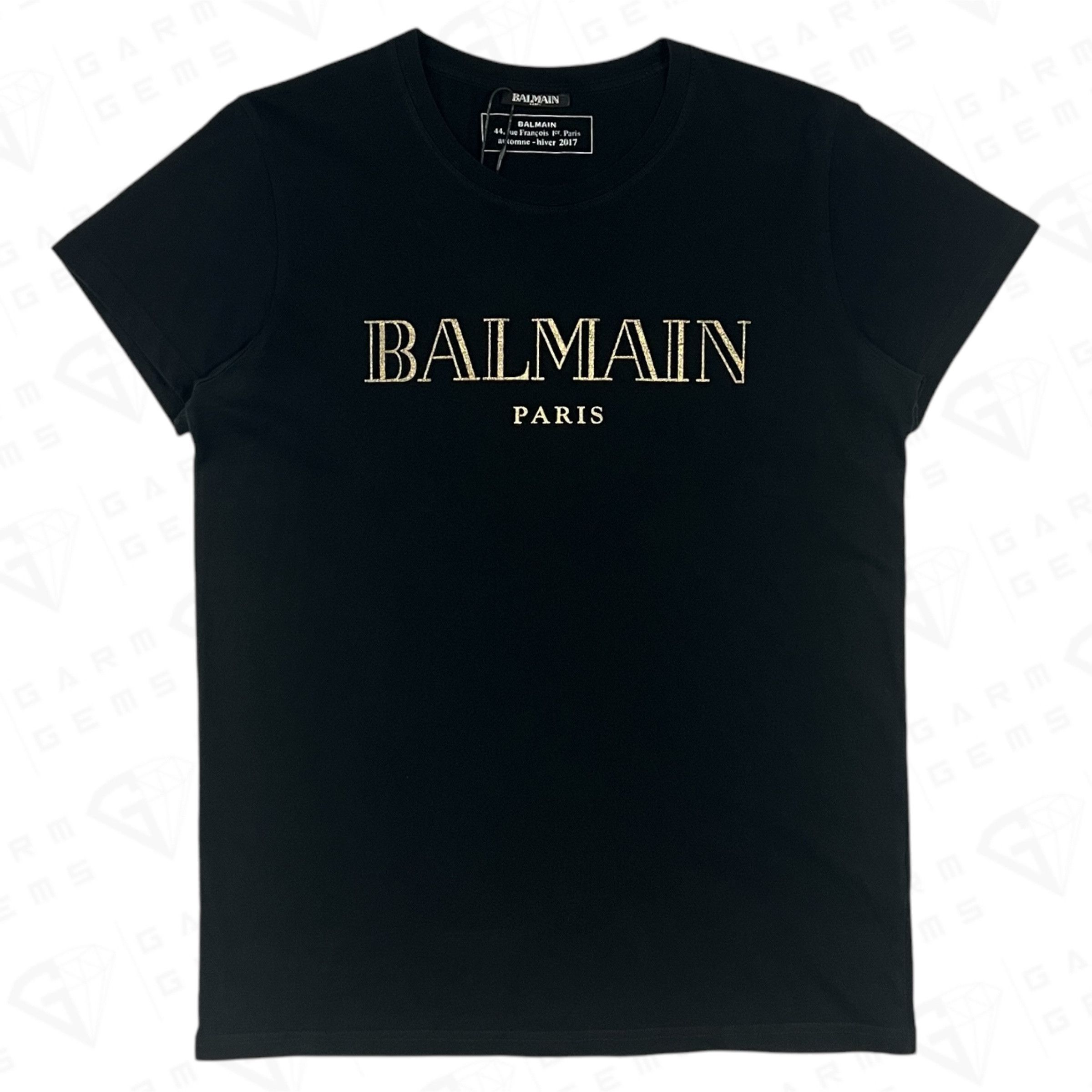 Balmain Balmain Gold Metallic Logo T-Shirt Size US L / EU 52-54 / 3 - 1 Thumbnail