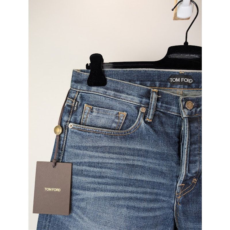 Tom Ford o1rshd1 Straight-Fit Denim Jeans in Navy Size US 33 - 6 Thumbnail
