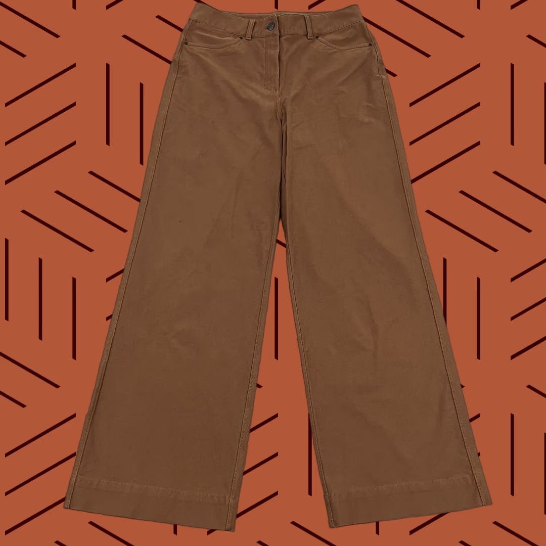 Lululemon Lululemon City Sleek 5 Pocket Wide Leg High Rise Pant Womens Sz 29/30" Brown Size 29" - 1 Thumbnail