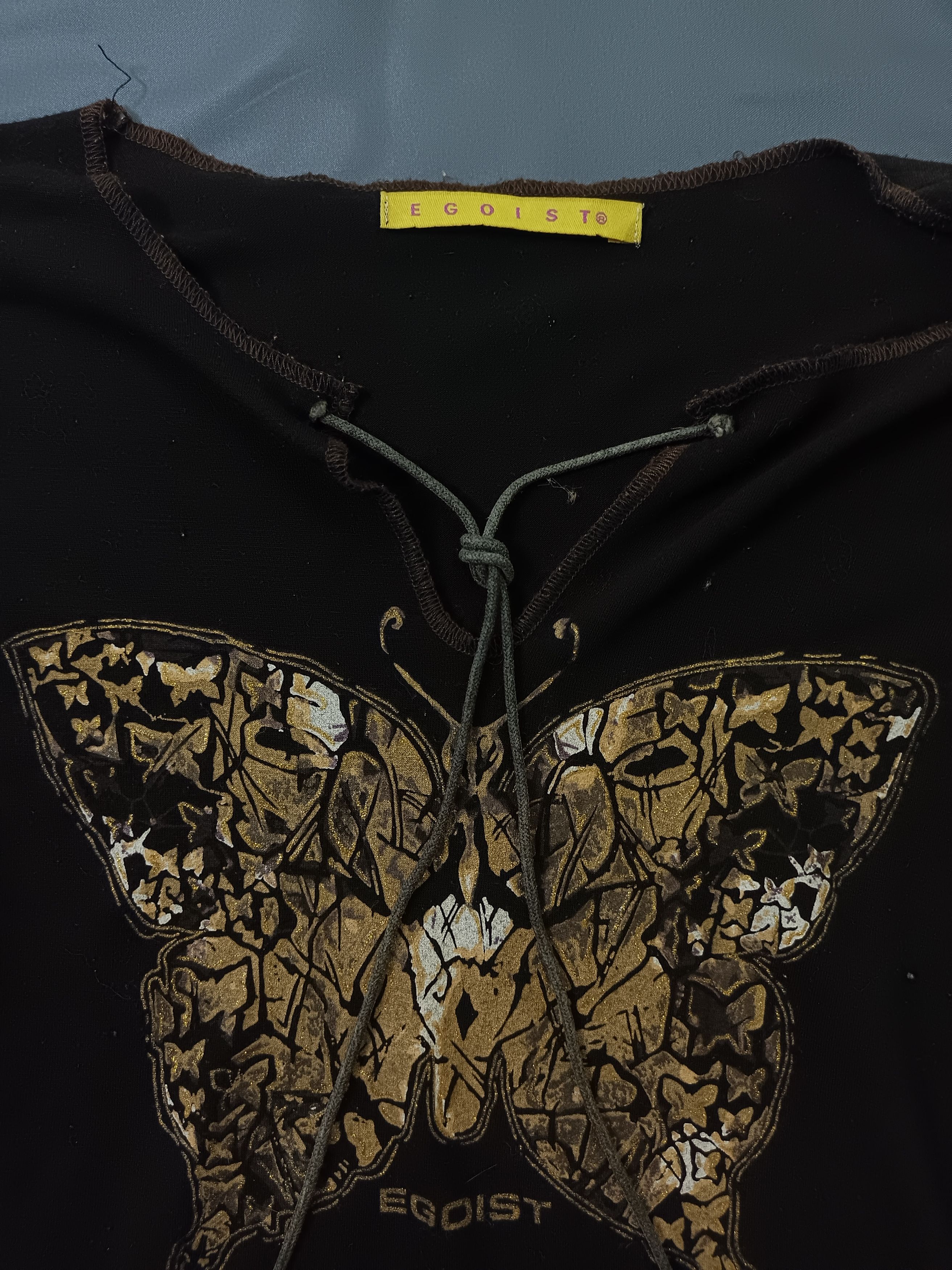Japanese Brand Black Egoist Gold Butterfly Print Long sleeve Size US M / EU 48-50 / 2 - 10 Thumbnail