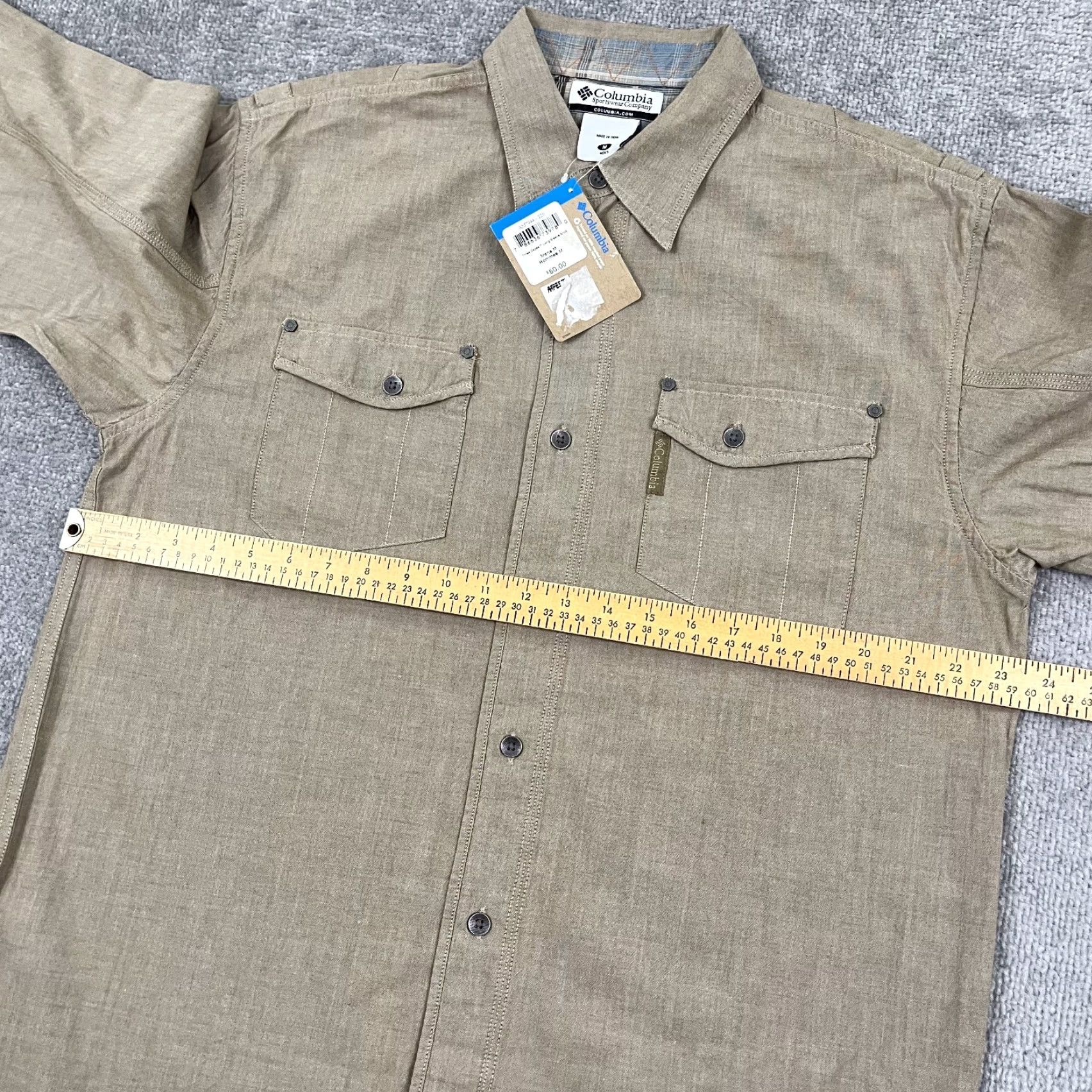 Vintage Columbia Shirt Men M Brown Plaid Button-Up Long Sleeve Outdoor Hiking Casual Mens Size US M / EU 48-50 / 2 - 5 Thumbnail