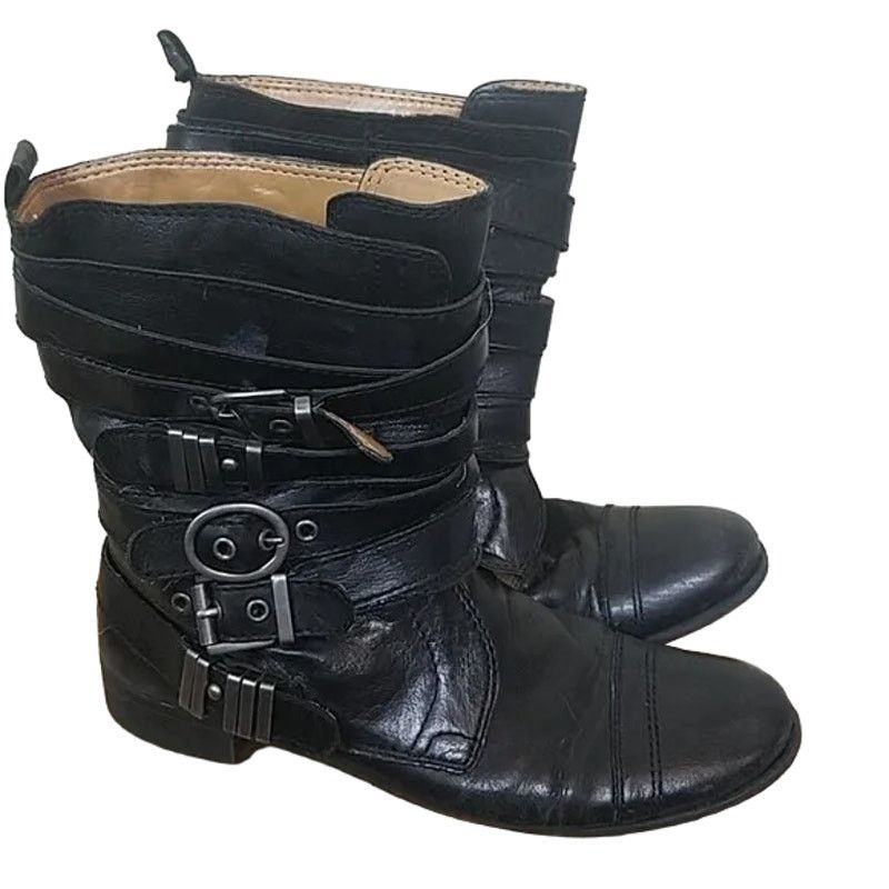 Nine West Nine West Boots Leather Booties Moto Boots Womens 7.5 Saidee Size US 7.5 / EU 40-41 - 1 Thumbnail