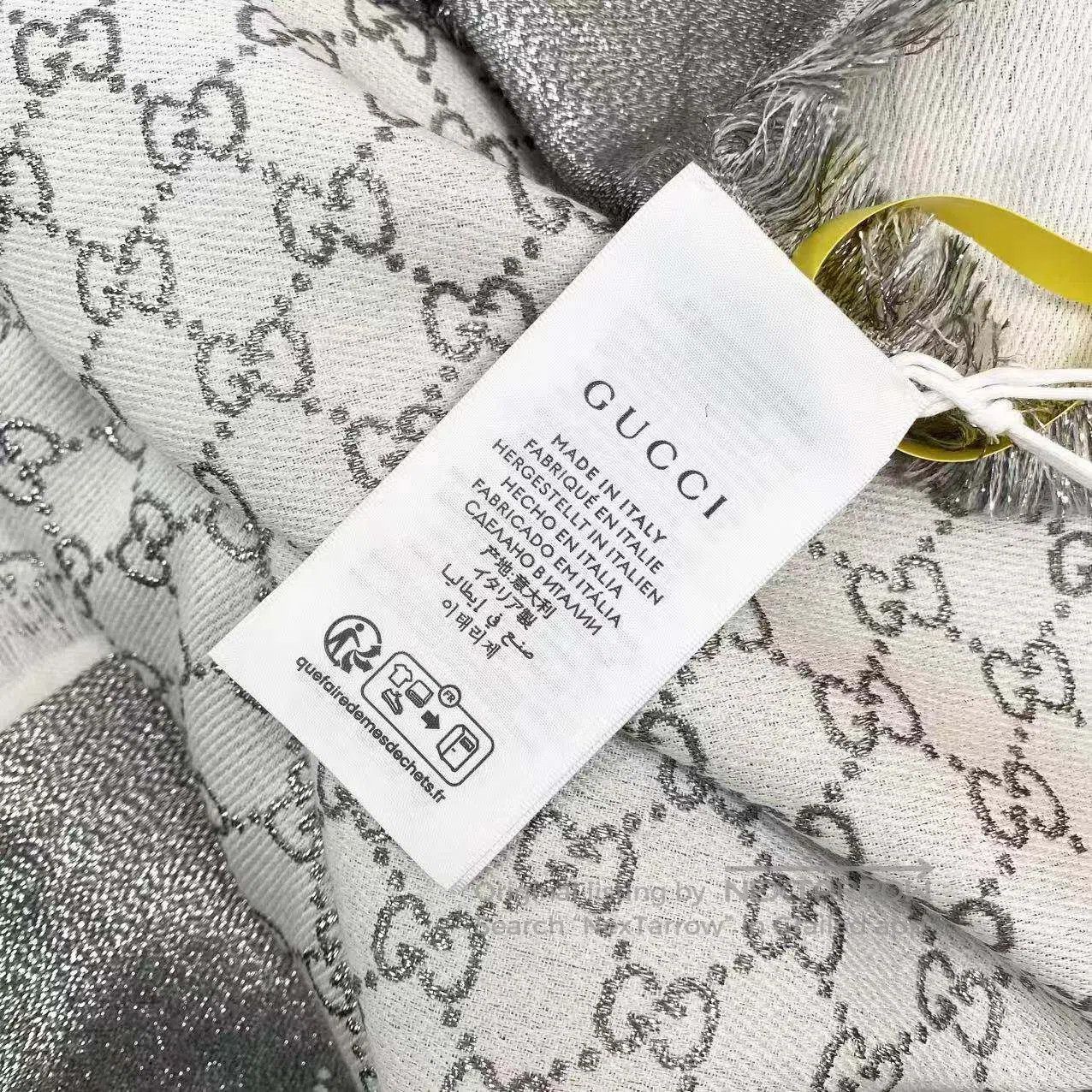 Gucci Guicci 24SS presbyon full printed tassel scarf| Size ONE SIZE - 6 Thumbnail
