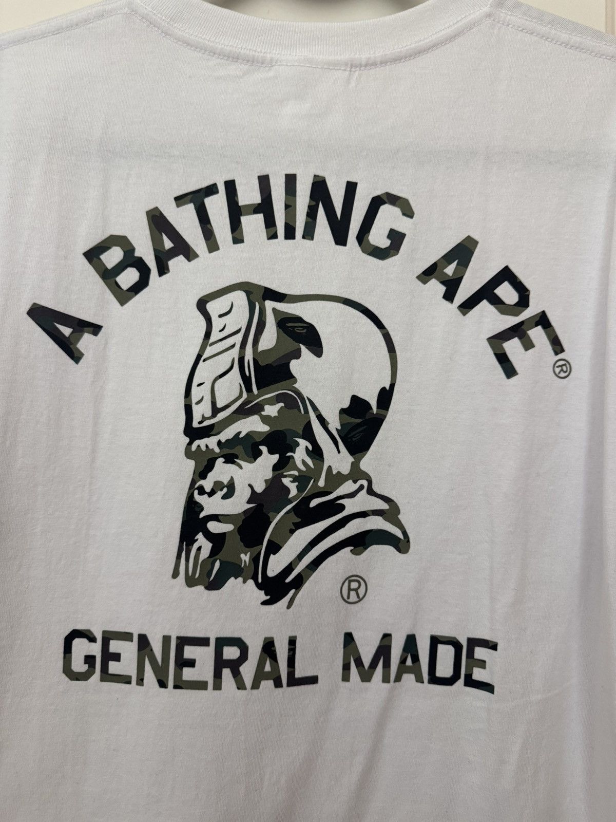 Bape BAPE WHITE 1ST CAMO GENERAL MADE TEE Size US M / EU 48-50 / 2 - 2 Thumbnail