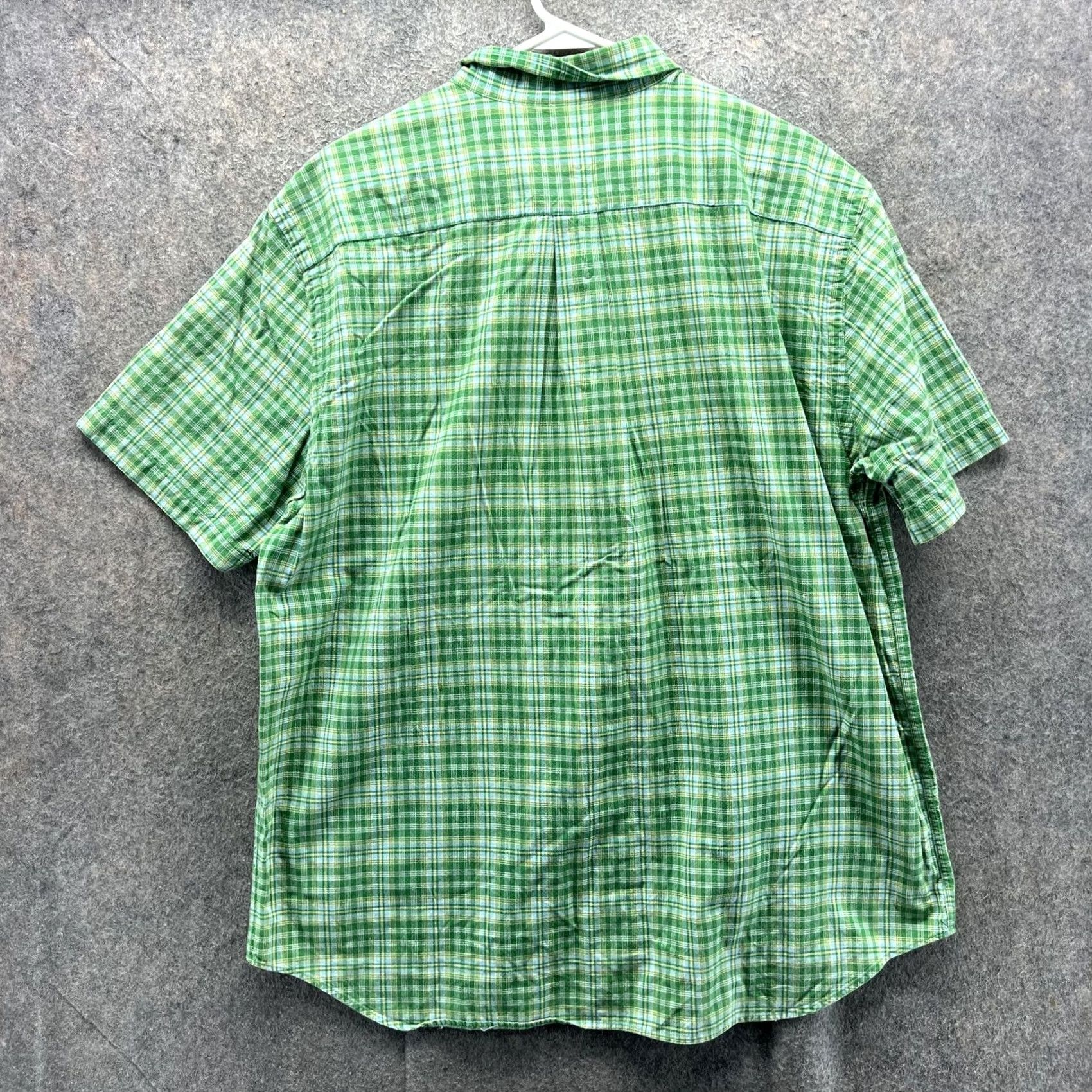 Abercrombie & Fitch VINTAGE Abercrombie & Fitch Shirt Mens XL Green Plaid Button-Down Short Sleeve Cotton Size US XL / EU 56 / 4 - 2 Thumbnail