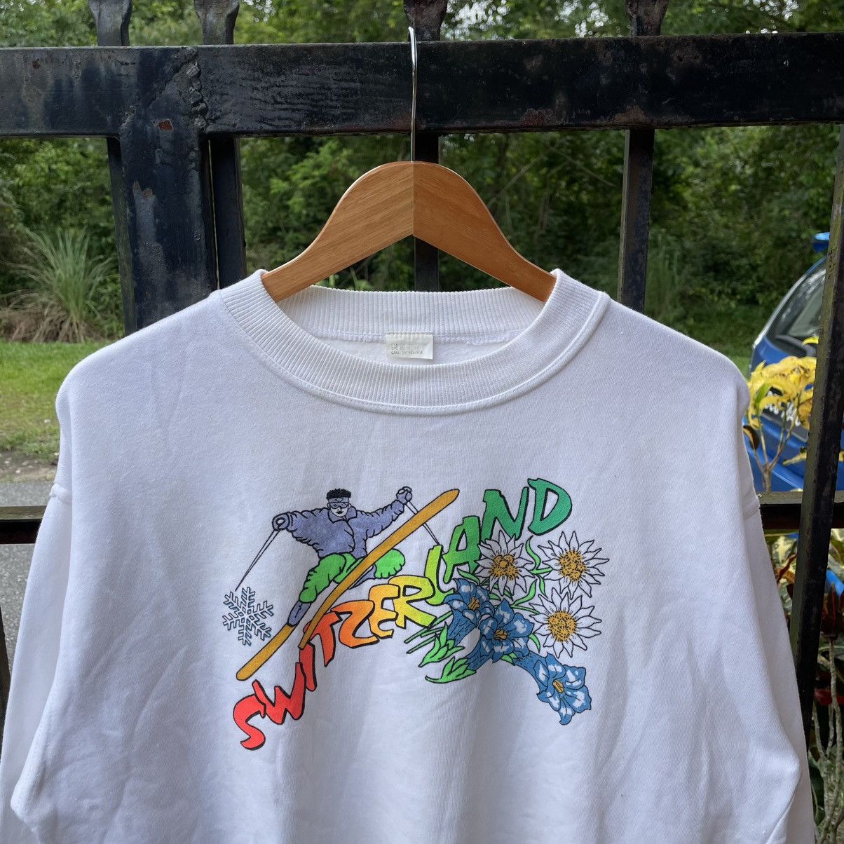 Other 🔥Vintage 90s Switzerland Ski Pop Art Design Sweatshirts Size US M / EU 48-50 / 2 - 3 Thumbnail