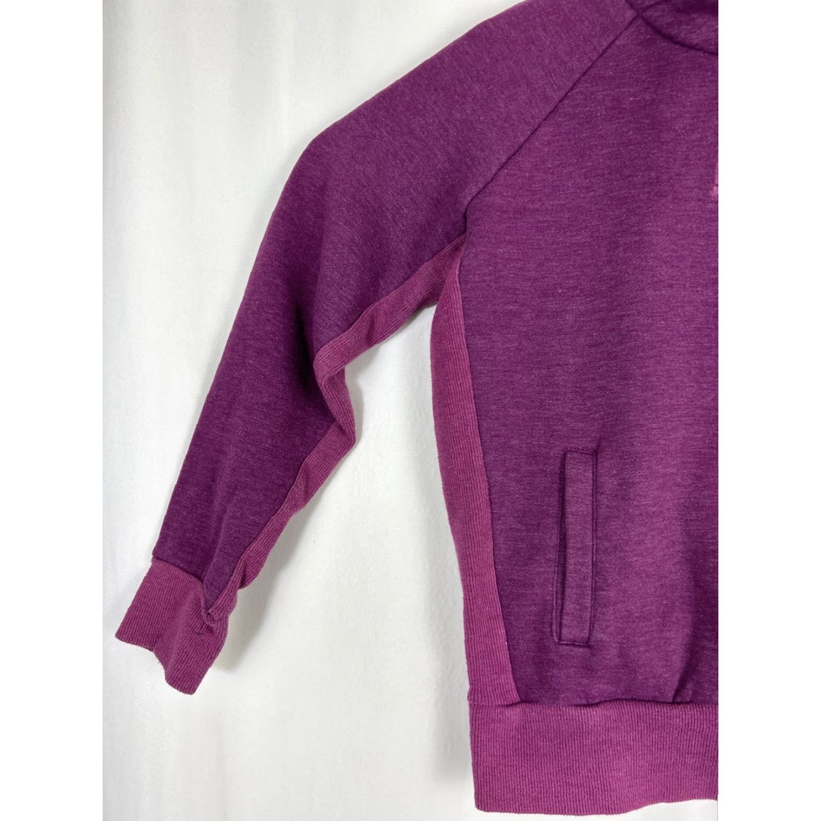Prana PrAna Womens Small Pullover Mock Neck Sweater Purple Drawstring Size S / US 4 / IT 40 - 2 Thumbnail
