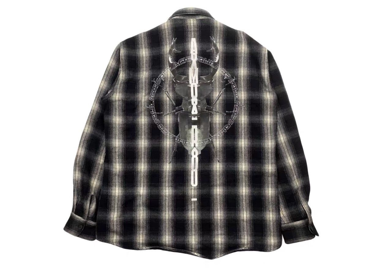 Marcelo Burlon Marcelo Burlon MB Print Black & White Plaid Shirt J31 Size US L / EU 52-54 / 3 - 2 Thumbnail