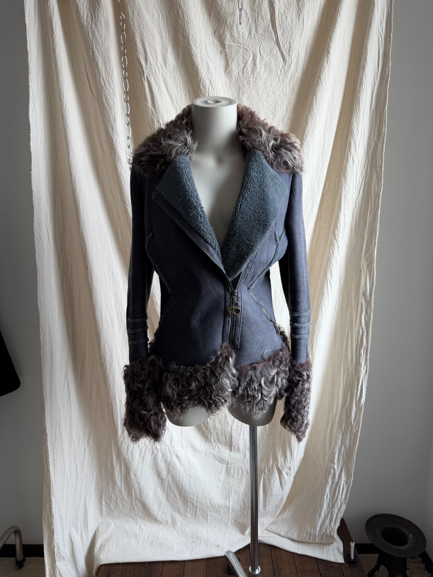 Scarosso Robertascarpa Vintage Fur Leather Fitted Jacket Size S / US 4 / IT 40 - 1 Thumbnail