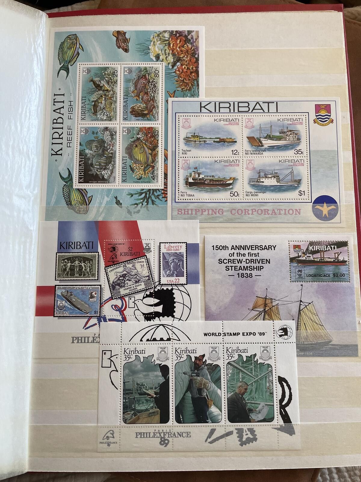 Other Extensive Kiribati Mint NH Stamp Collection 8-Page Stockbook Size ONE SIZE - 4 Thumbnail