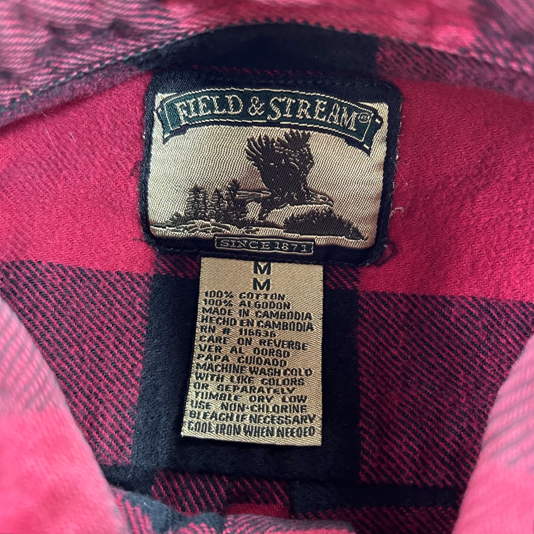 Vintage Field & Stream Shirt Mens Medium Red Black Buffalo Plaid Flannel Outdoor Work Size US M / EU 48-50 / 2 - 4 Thumbnail