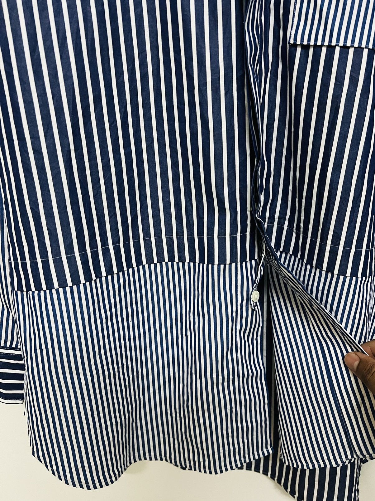Jil Sander × Uniqlo Jil Sander X Ut +J Oversized Striped Shirt Size US L / EU 52-54 / 3 - 4 Thumbnail