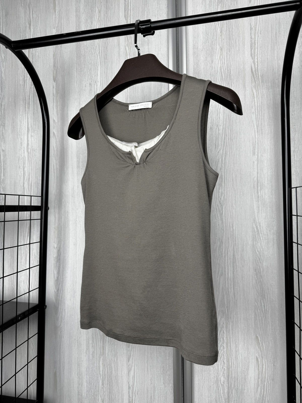 Fabiana Filippi Fabiana Fillipi grey cotton silk tank top size S Size S / US 4 / IT 40 - 5 Thumbnail