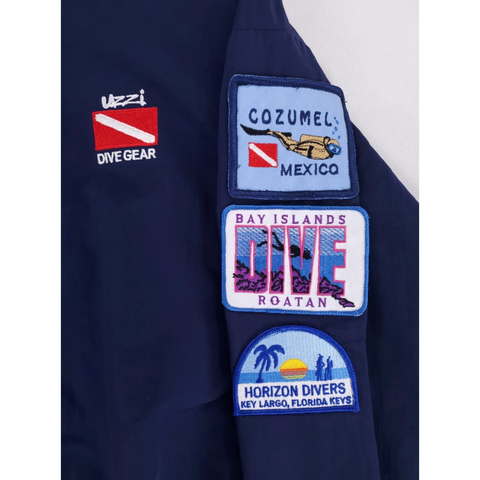 FUZZI VINTAGE Uzzi Amphibious Gear Full Zip Dive Jacket PADI Blue Patches Mens L Size US L / EU 52-54 / 3 - 2 Thumbnail