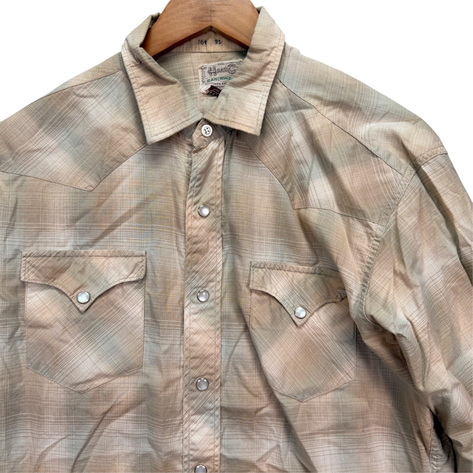 Other VTG H Bar C Cowboy Western Shirt 1970s Ranchwear 16-32 Size US L / EU 52-54 / 3 - 3 Thumbnail