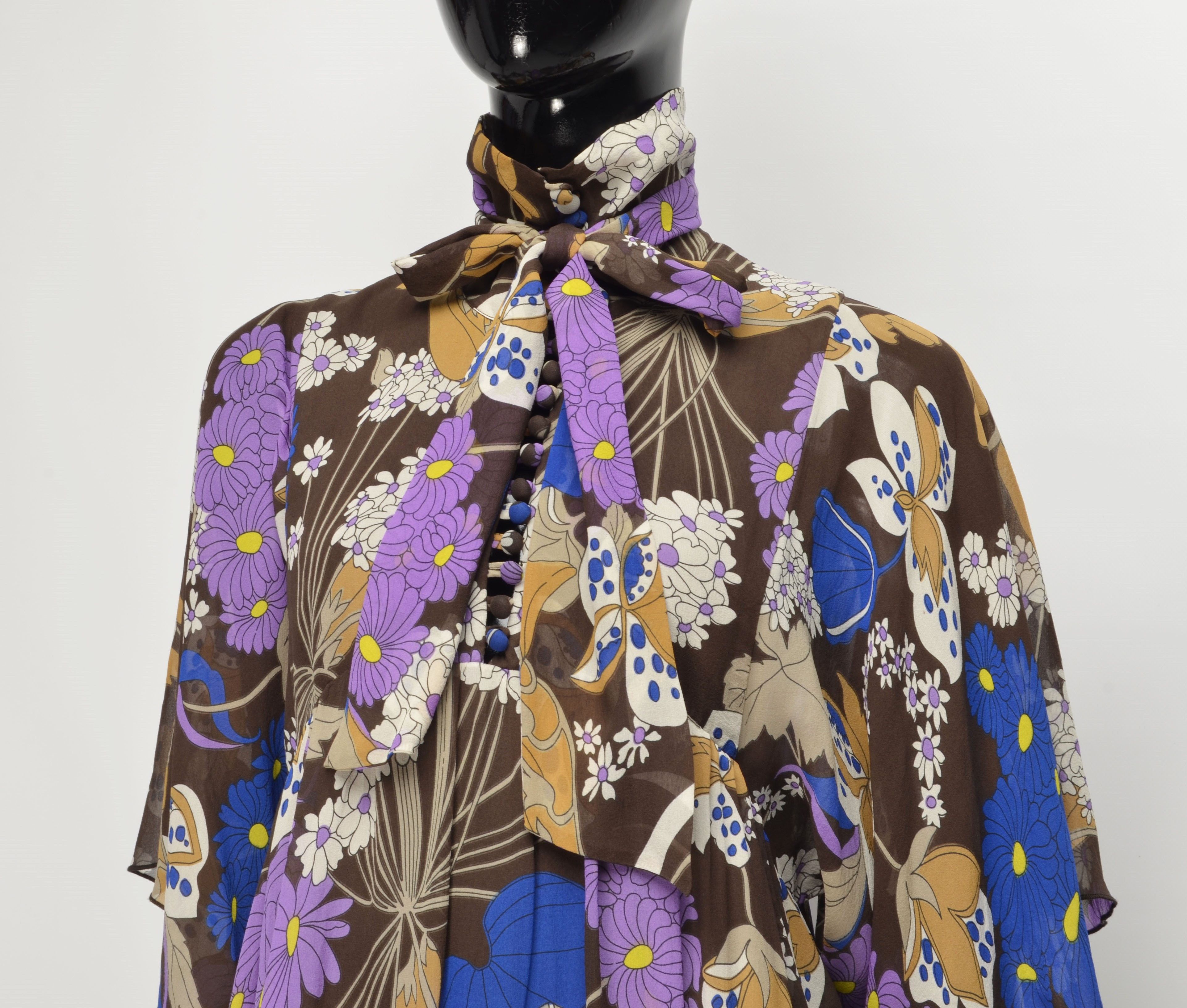 Other NoLita North Little Italy Y2K Fairy Floral Silk Flared Dress Size M / US 6-8 / IT 42-44 - 2 Thumbnail