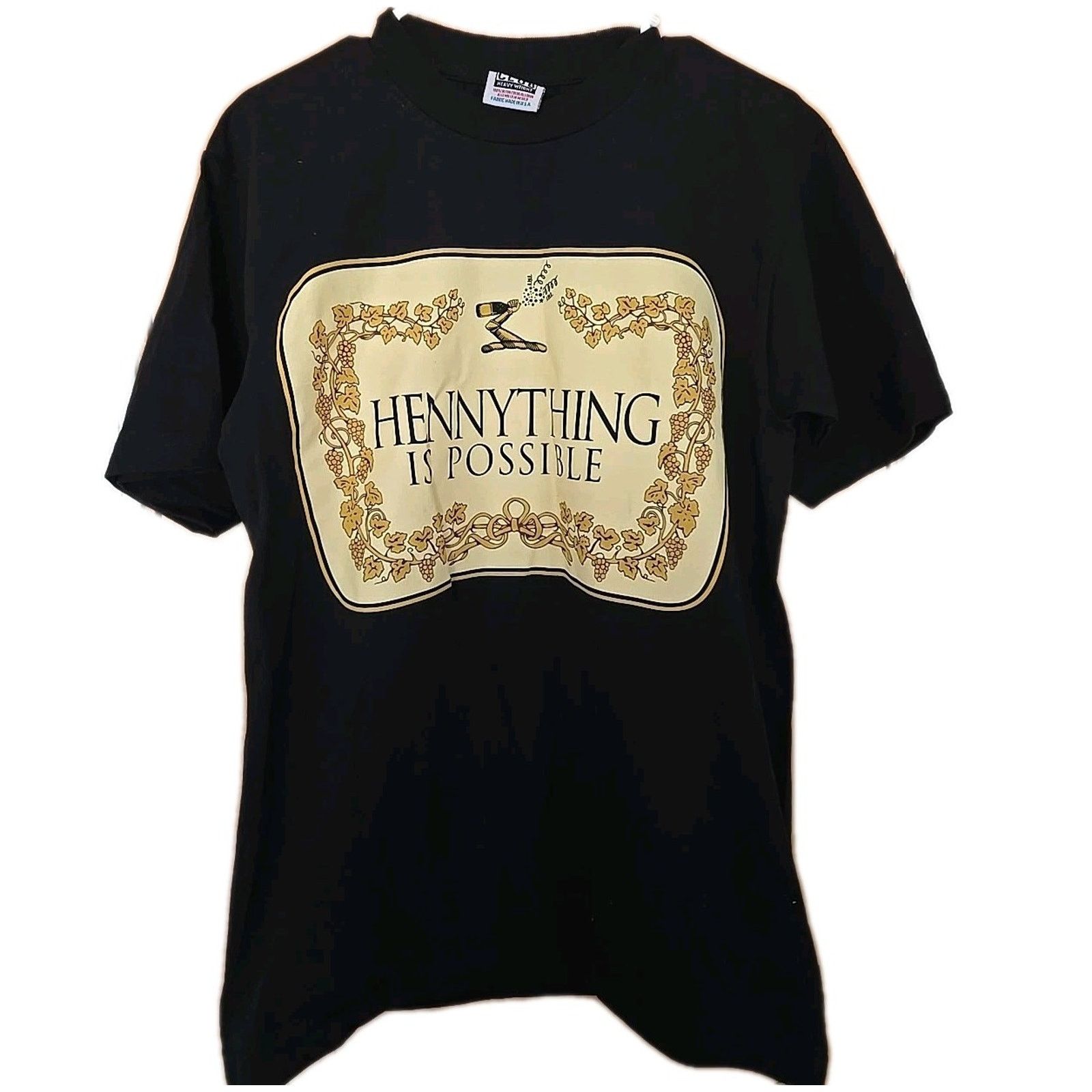 Vintage Hennessy Logo "Henny thing Is Possible" Pro Club T Shirt New Size US M / EU 48-50 / 2 - 1 Thumbnail