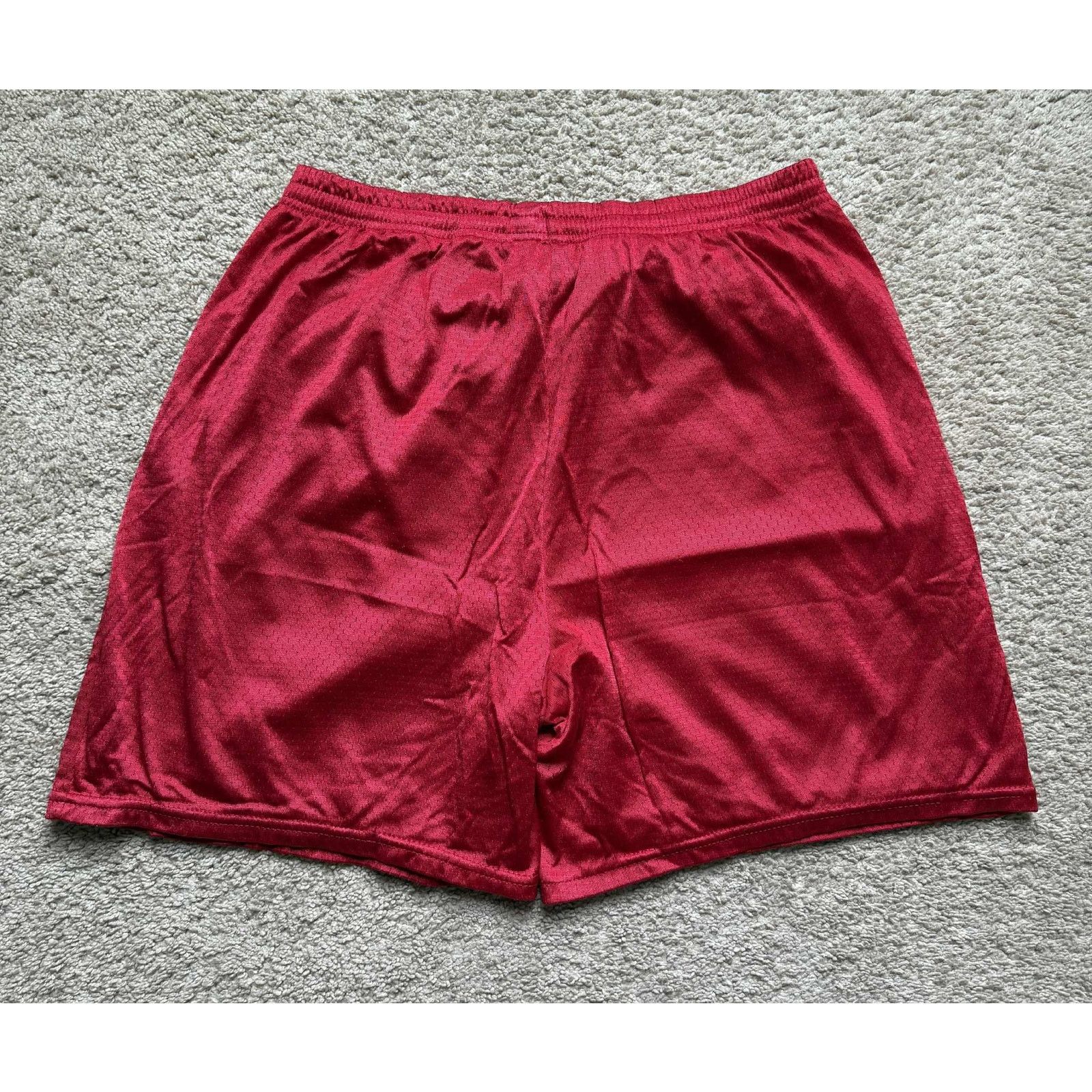 Nike Nike Swoosh Logo Basketball Jersey Shorts Red Men's Size L Size US 38 / EU 54 - 5 Thumbnail