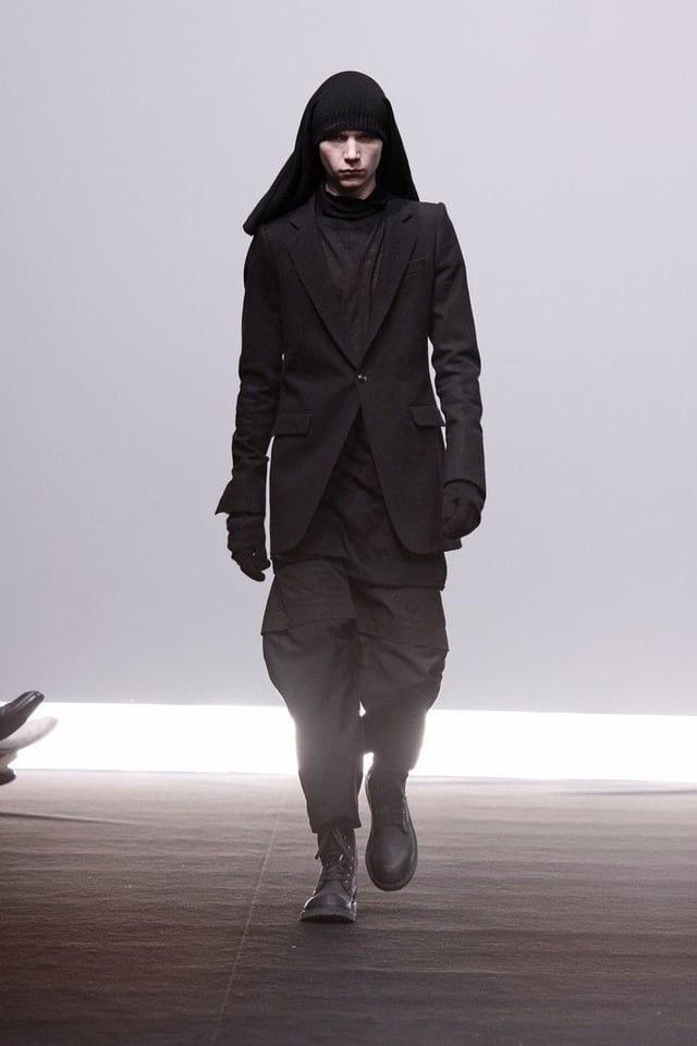 Pre-owned Rick Owens Fw09 “crust” Runway Blazer In Black