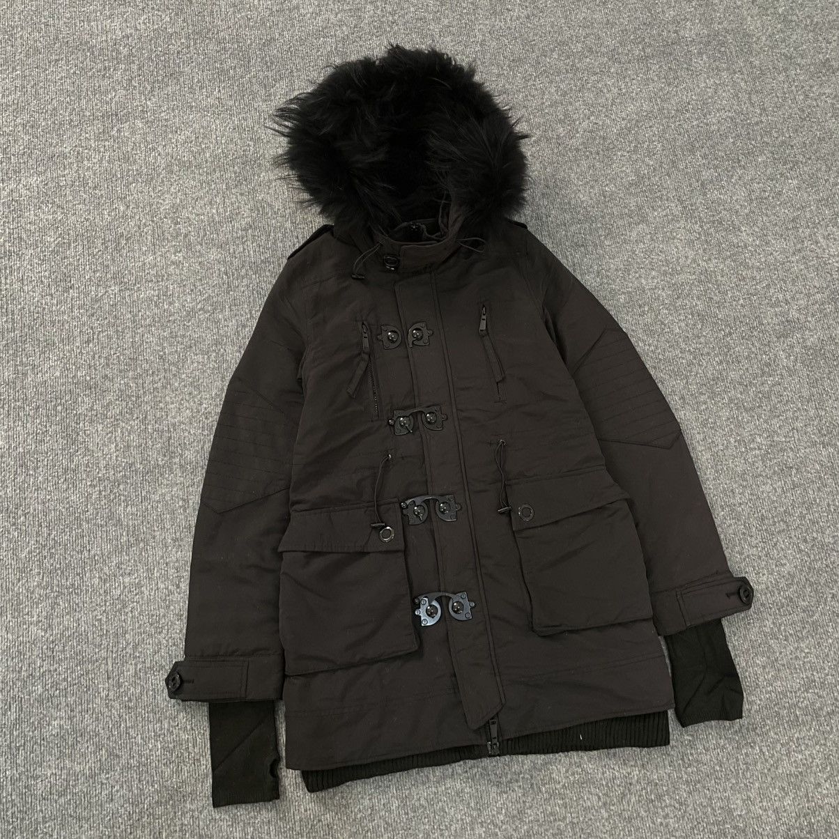 Japanese Brand Japanese SLY Black Parka Racoon Hood Apocalypse Style Size US S / EU 44-46 / 1 - 2 Thumbnail