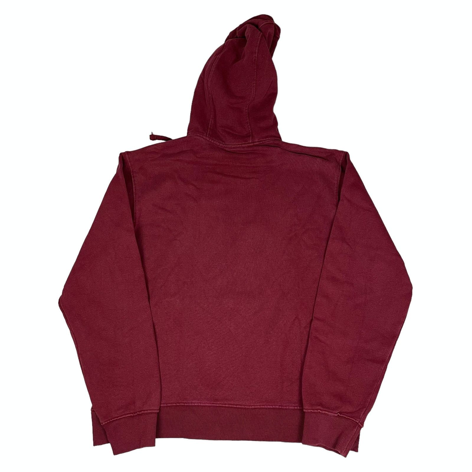 Nike × Vintage Nike Men's Red Cotton Swoosh Fleece Pullover Hoodie Medium Size US M / EU 48-50 / 2 - 7 Thumbnail