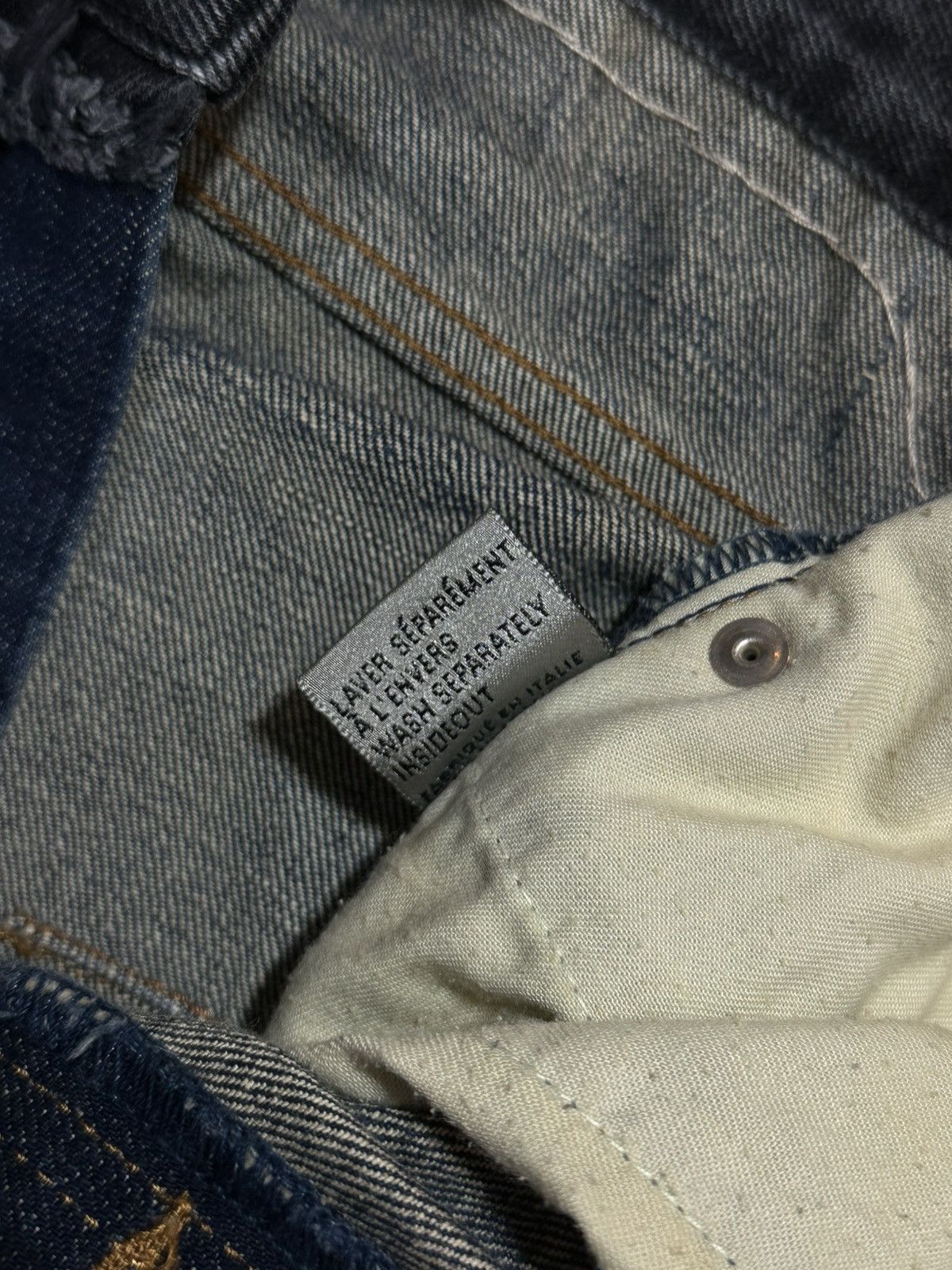 Dior × Hedi Slimane Dior Homme - AW06 Cummerbund Denim Size US 33 - 8 Thumbnail