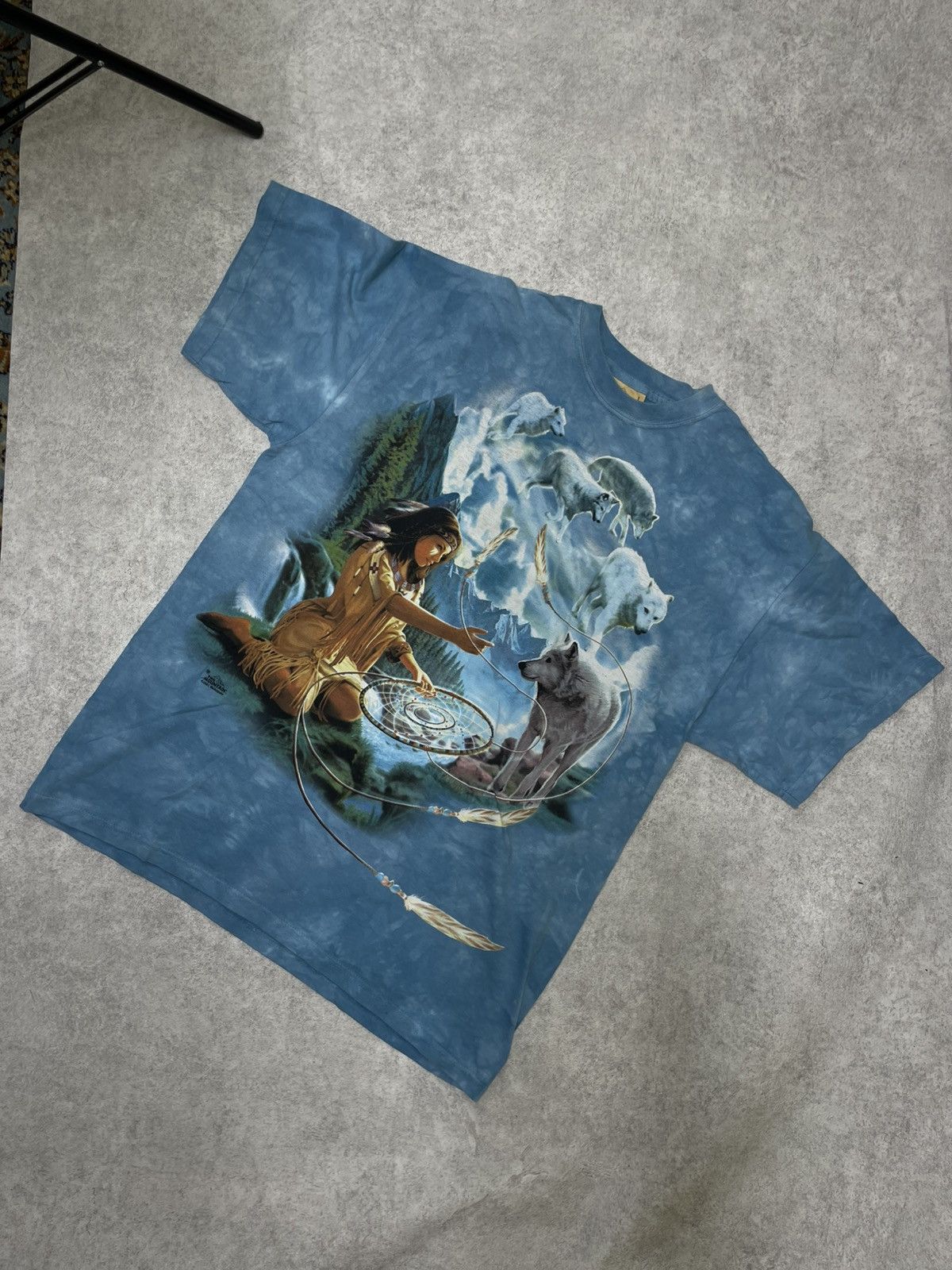 Japanese Brand × The Mountain × Vintage Y2K The Mountain Tee, Wolves And Woman In Dreamscape Size US L / EU 52-54 / 3 - 1 Thumbnail