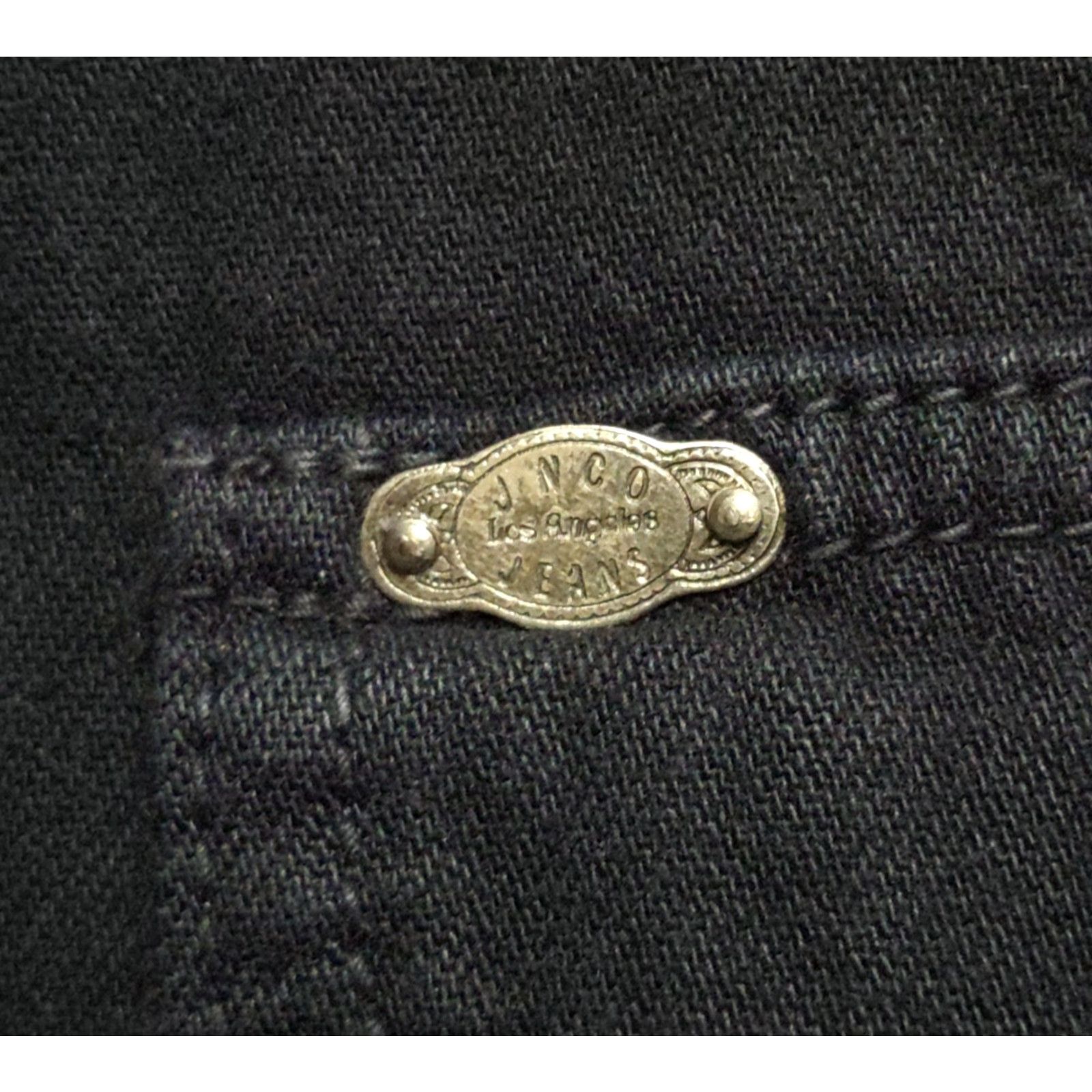 JNCO VINTAGE JNCO Shirt Los Angeles Button-Up Long Sleeve Black XL Mens Knit Cotton Polyester Striped Angel Pattern Collar Button-Down Size US XL / EU 56 / 4 - 5 Thumbnail