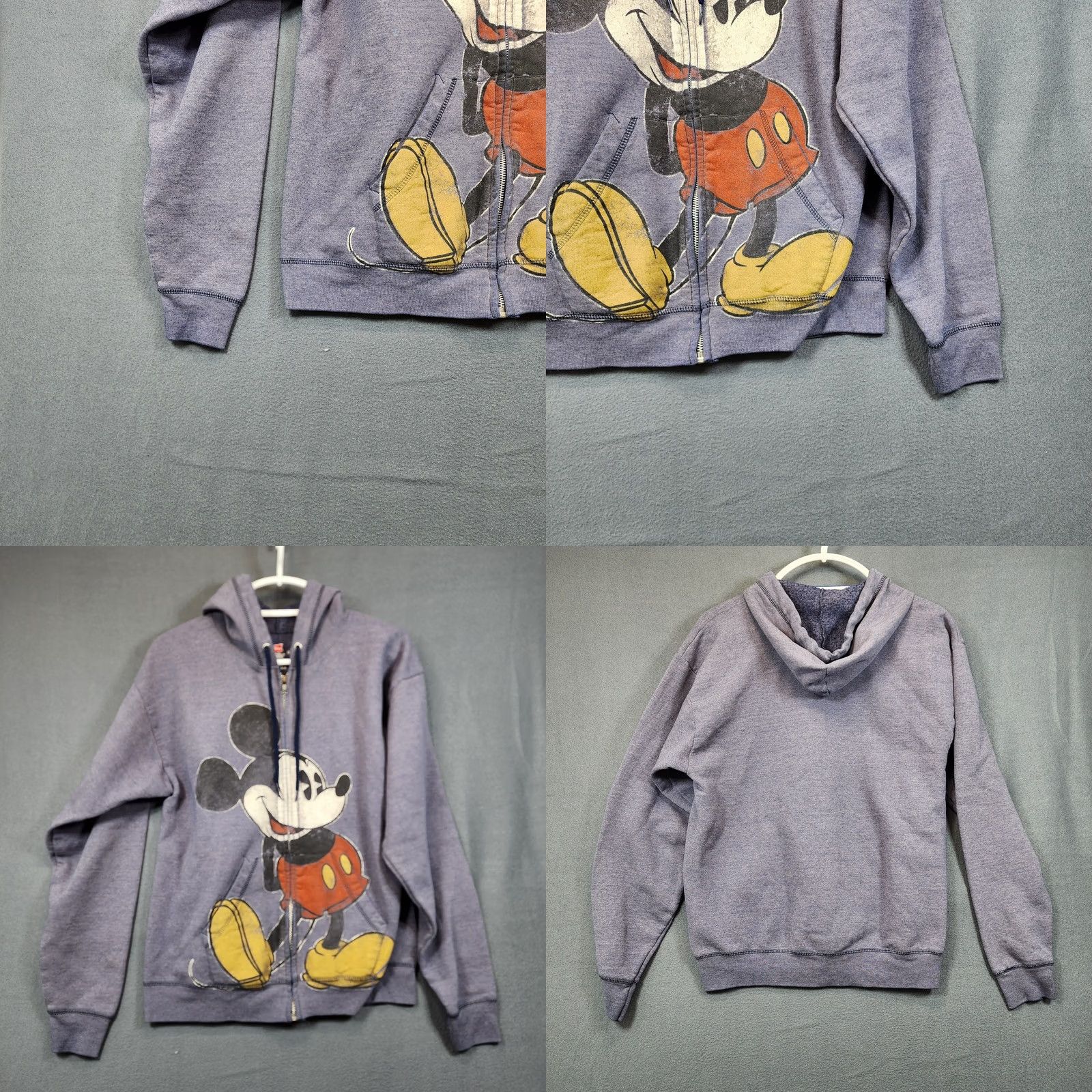 Disney Mickey Mouse Hoodie Adult Medium Blue Disneyland Walt Disney World Full Zip Y2K Womens Size M / US 6-8 / IT 42-44 - 9 Thumbnail