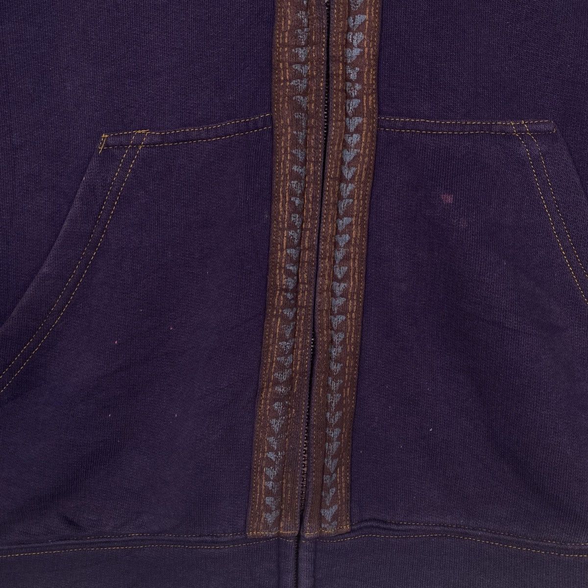 Vintage Vintage Amina Folklore Full Zip Hoodie Sweater Blue Size L Size L / US 10 / IT 46 - 4 Thumbnail