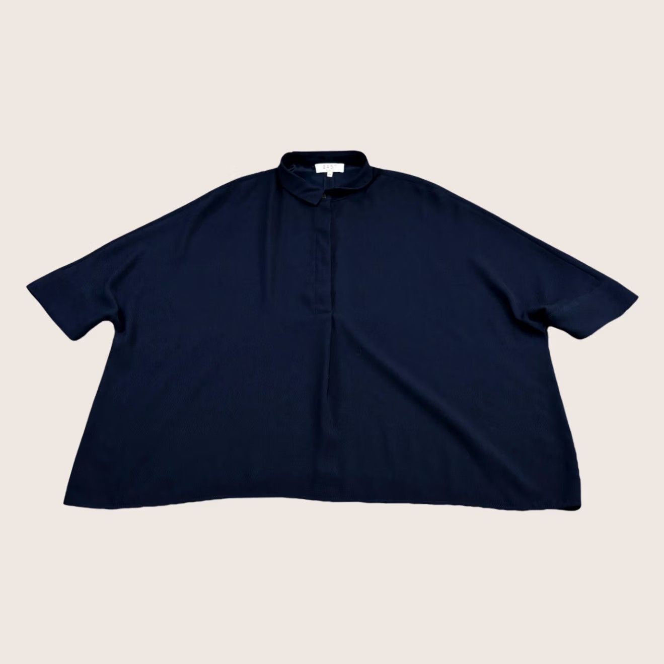 Vintage East lifestyle Oversized Top Medium Navy Short Sleeve Women’s Oversized Boxy Top M Navy Blue Size M / US 6-8 / IT 42-44 - 1 Thumbnail