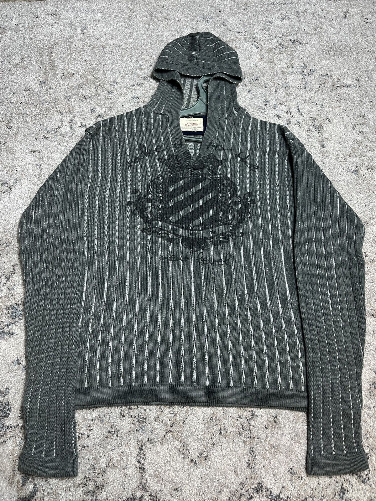 Other RARE VINTAGE STRIPED HOODED SWEATER FLARED SLEEVES - 1396 Size US L / EU 52-54 / 3 - 1 Thumbnail