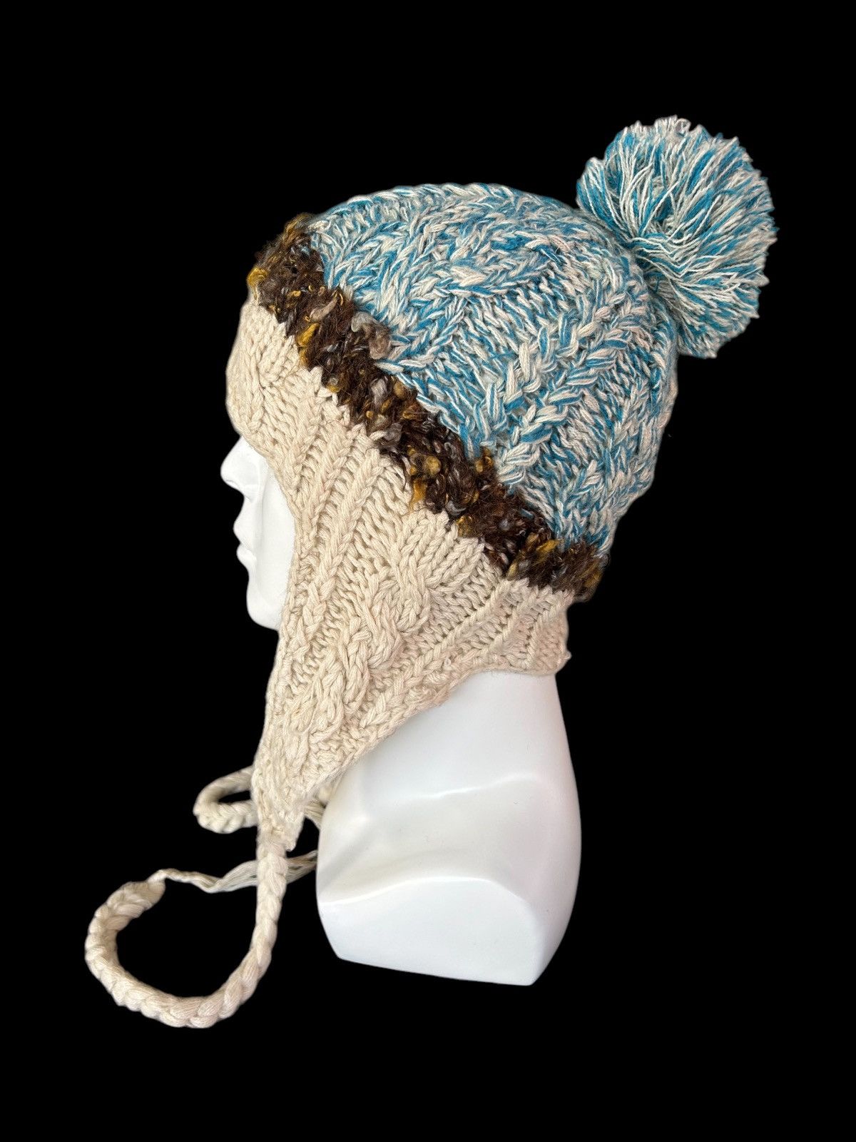 Japanese Brand × Kapital × Vintage Crochet Knitted Japanese Style Beanie Hats☠️☠️🎌 Size ONE SIZE - 1 Thumbnail