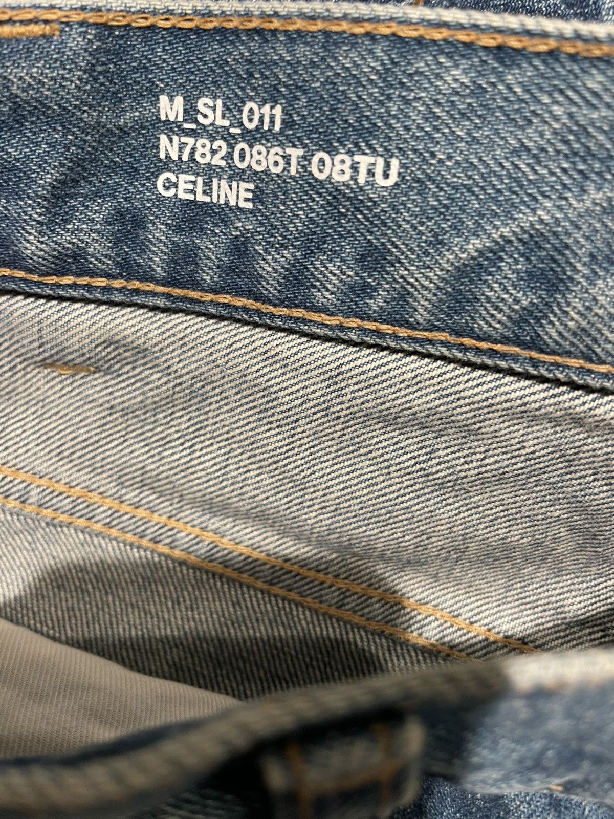 Celine Lou low-rise jeans in vintage union wash denim Size US 30 / EU 46 - 8 Thumbnail