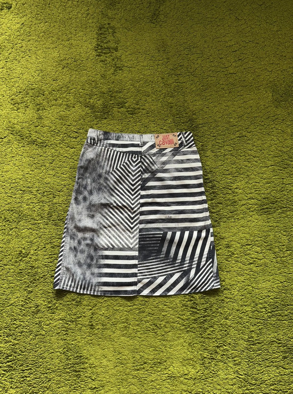 Just Cavalli Just Cavalli 2000s vintage striped denim skirt Size 28" / US 6 / IT 42 - 2 Thumbnail