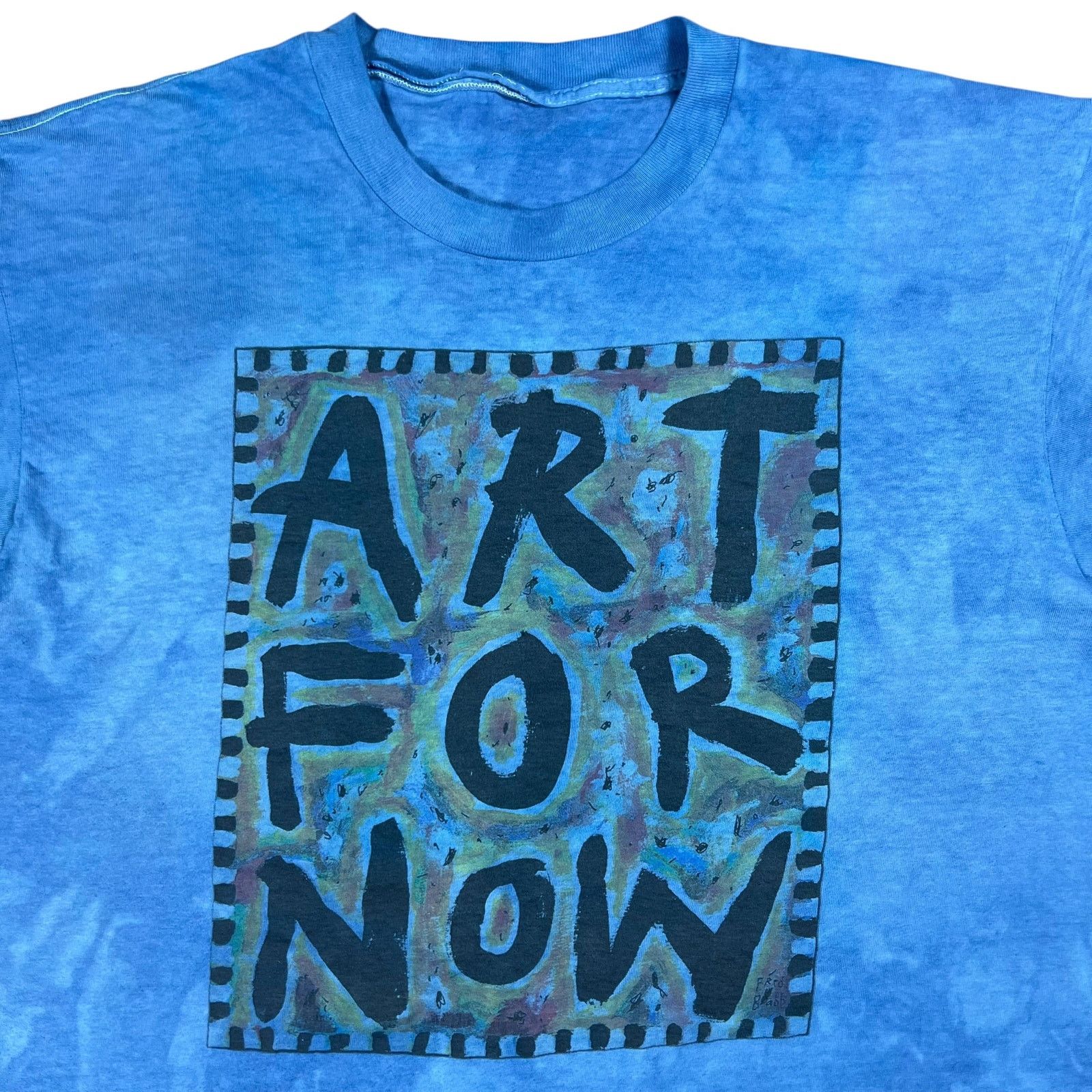 Vintage Vintage 90s ART FOR NOW Fred Babb over dye faded art tee Size US XL / EU 56 / 4 - 2 Thumbnail