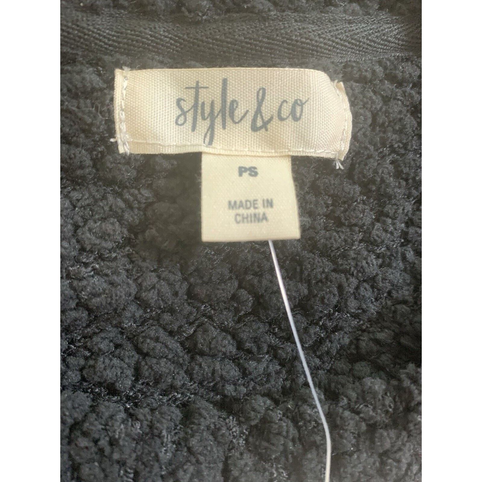 Other Style & Co Black Cozy Chenille Sweater Petite S, NWT Size S / US 4 / IT 40 - 5 Thumbnail