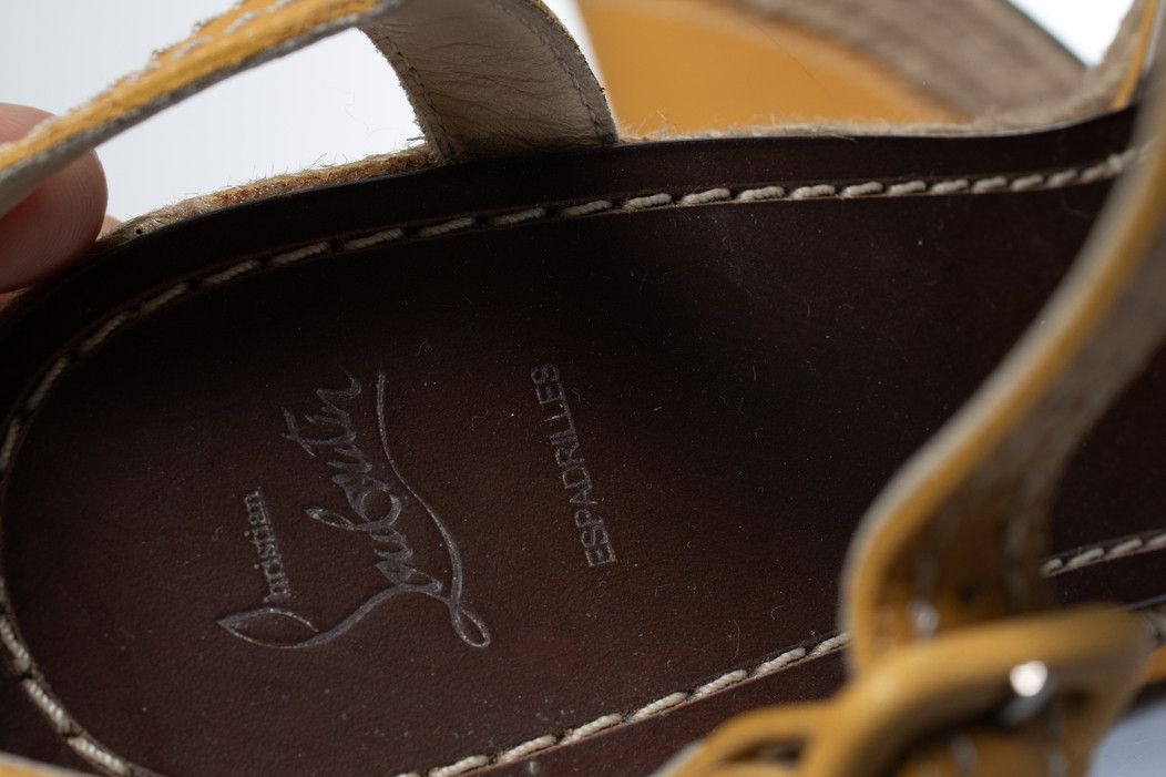 Christian Louboutin Christian Louboutin, ochre leather wedge sandals Size US 10 / IT 40 - 8 Thumbnail