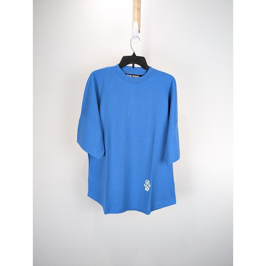 Palm Angels o1rshd1 Marine Logo Over T-Shirt in Blue / White Size US M / EU 48-50 / 2 - 1 Thumbnail